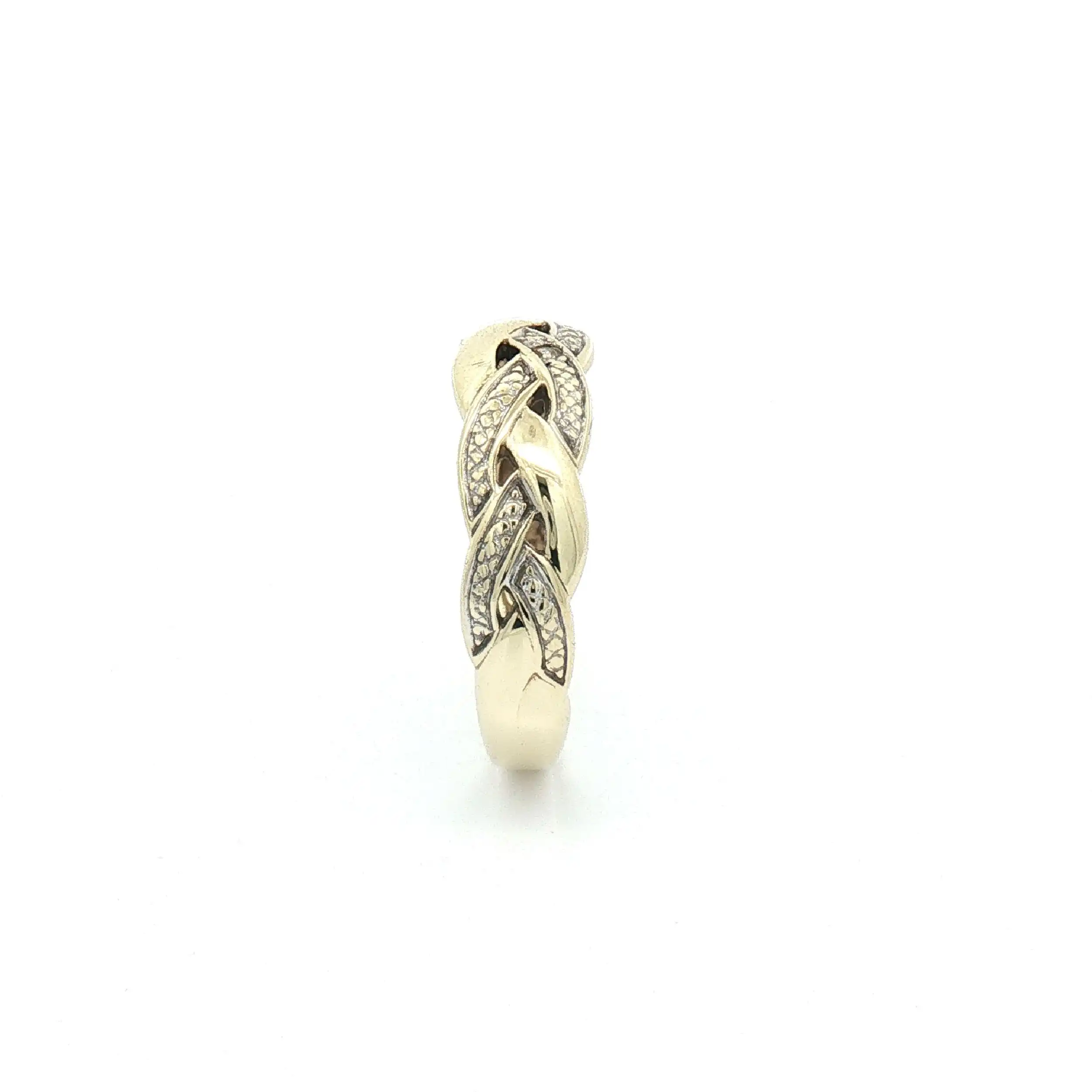 Ring Bicolor geflochten mit Diamant Ring Bicolor geflochten mit Diamant