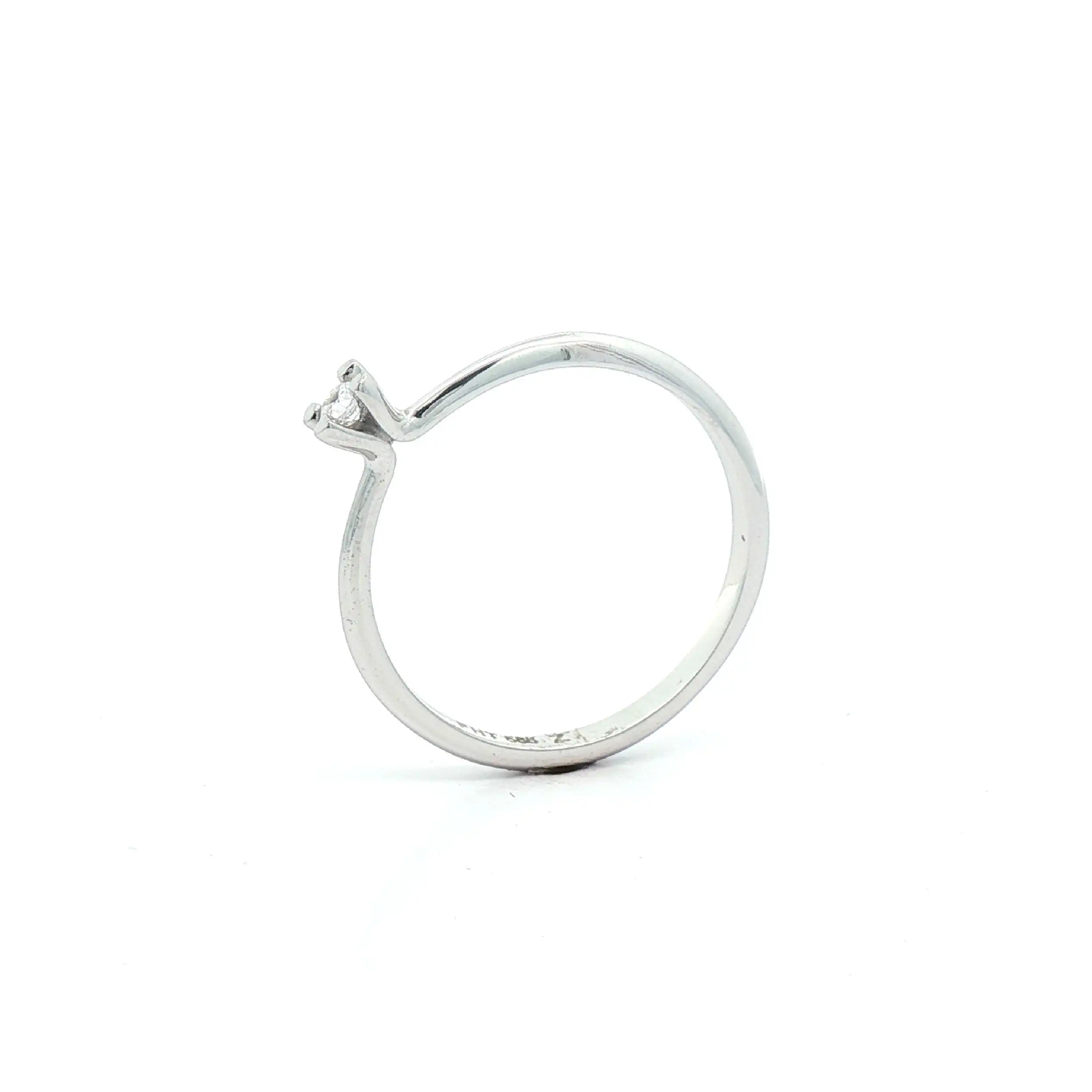 Ring Weißgold mit Brillant Ring Weißgold mit Brillant