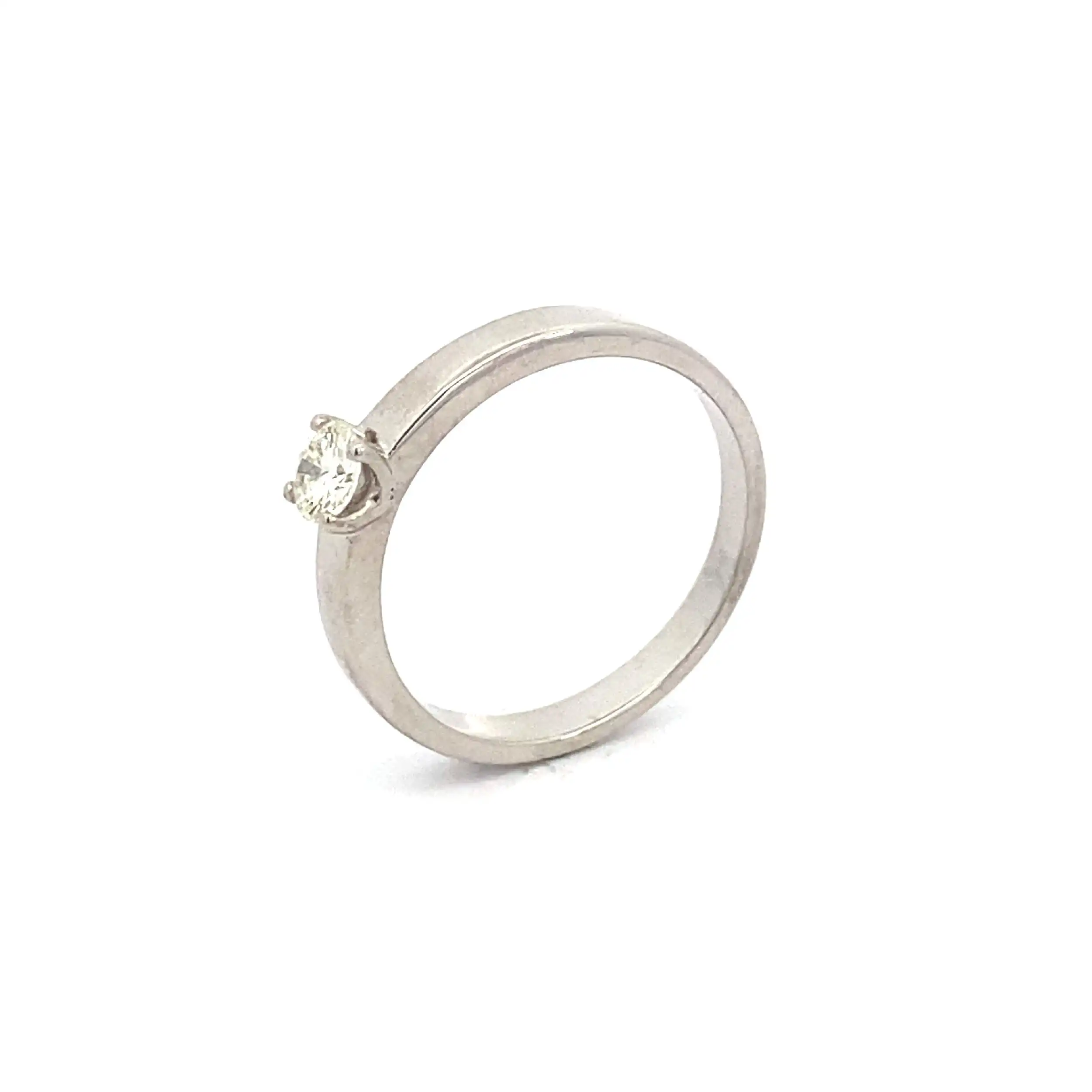 Ring Weißgold mit Brillant Ring Weißgold mit Brillant