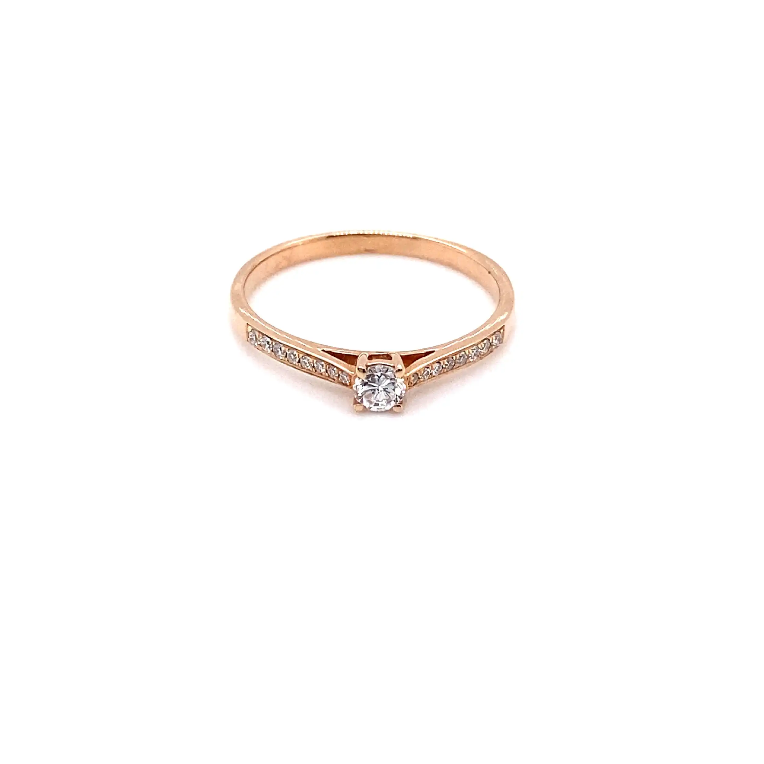 Ring Rotgold mit Brillanten