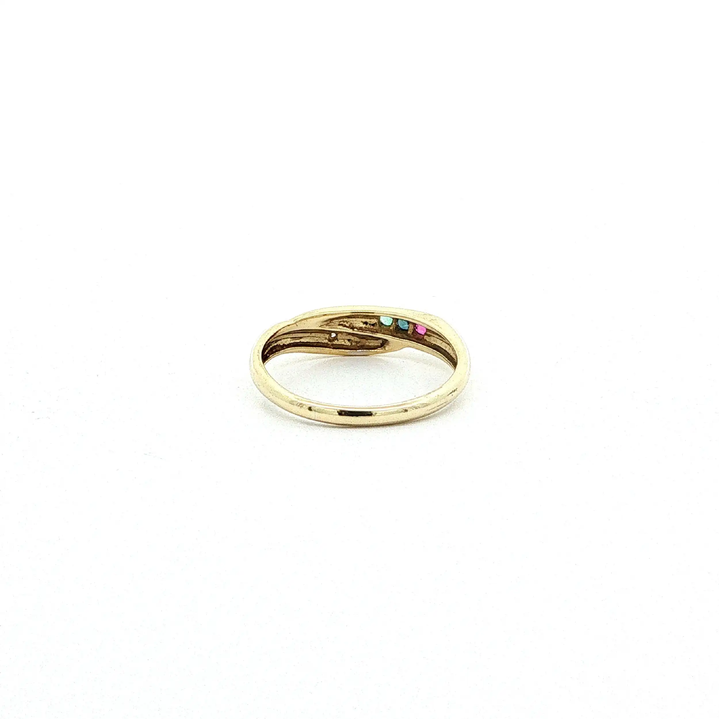 Ring Gelbgold mit Rubin, Saphir, Smaragd & Diamant