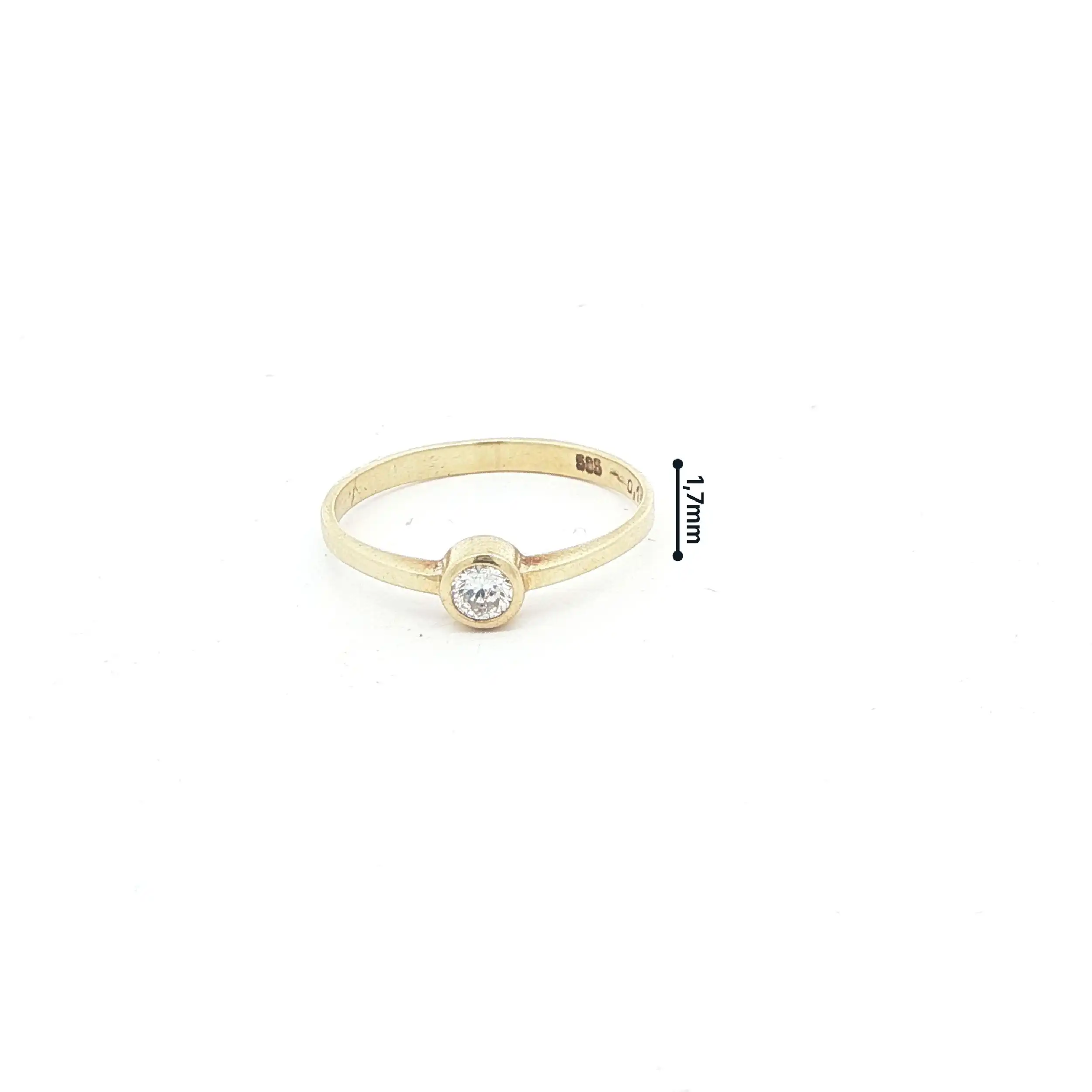 Ring Gelbgold mit Brillant graviert mit 0,15ct Ring Gelbgold mit Brillant graviert mit 0,15ct