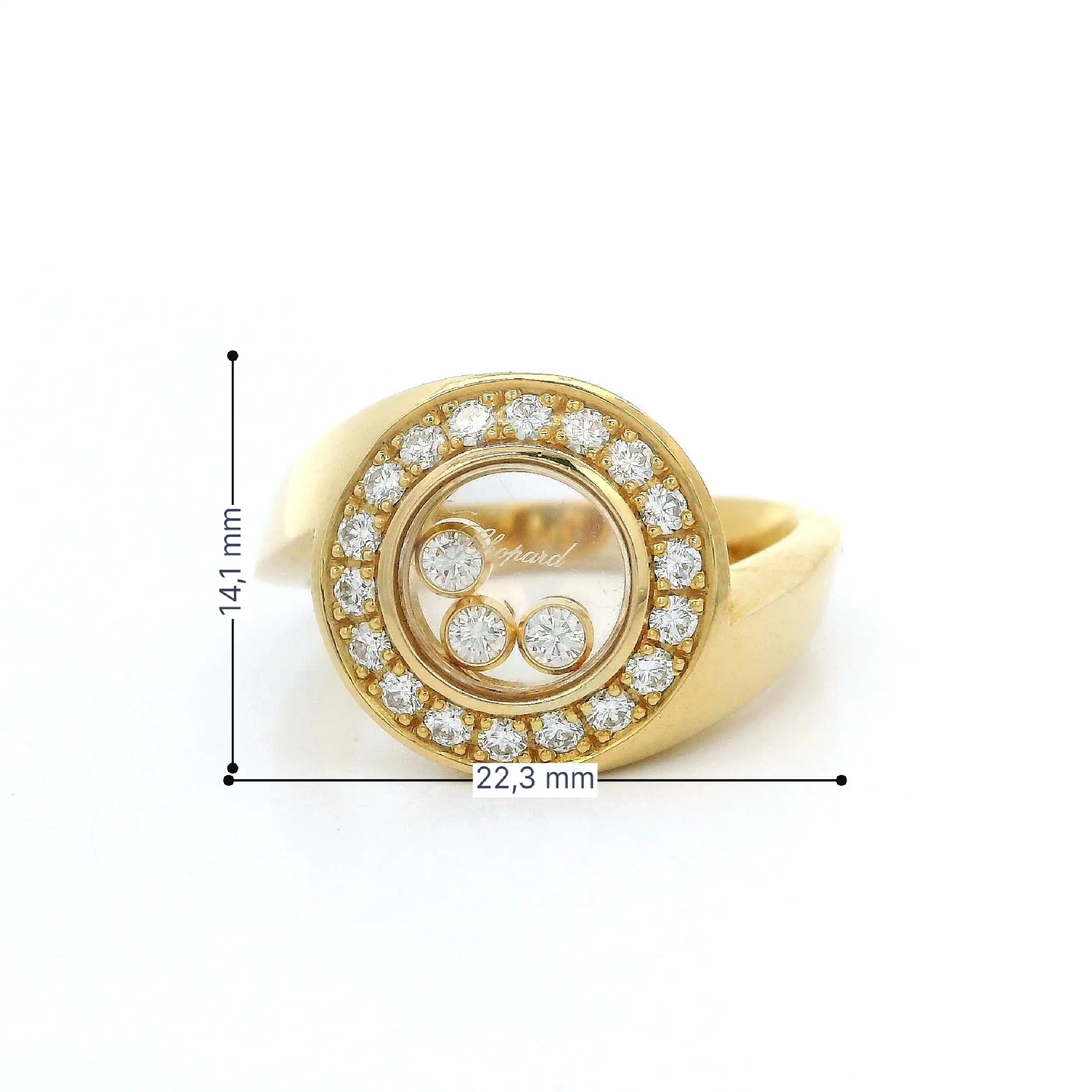 Ring Gelbgold Chopard Happy Diamonds mit Box Ring Gelbgold Chopard Happy Diamonds mit Box