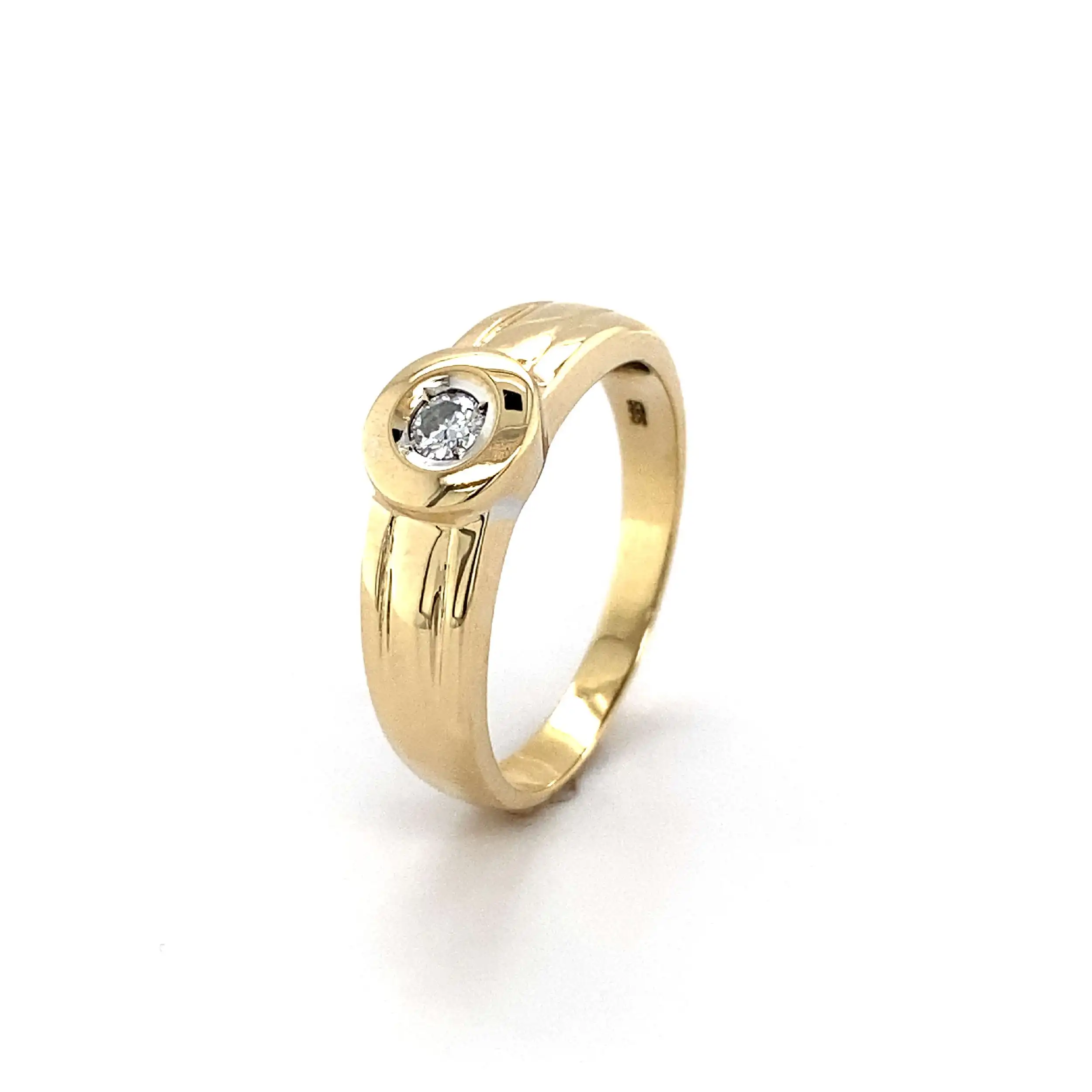 Ring Gelbgold mit Brillant Ring Gelbgold mit Brillant