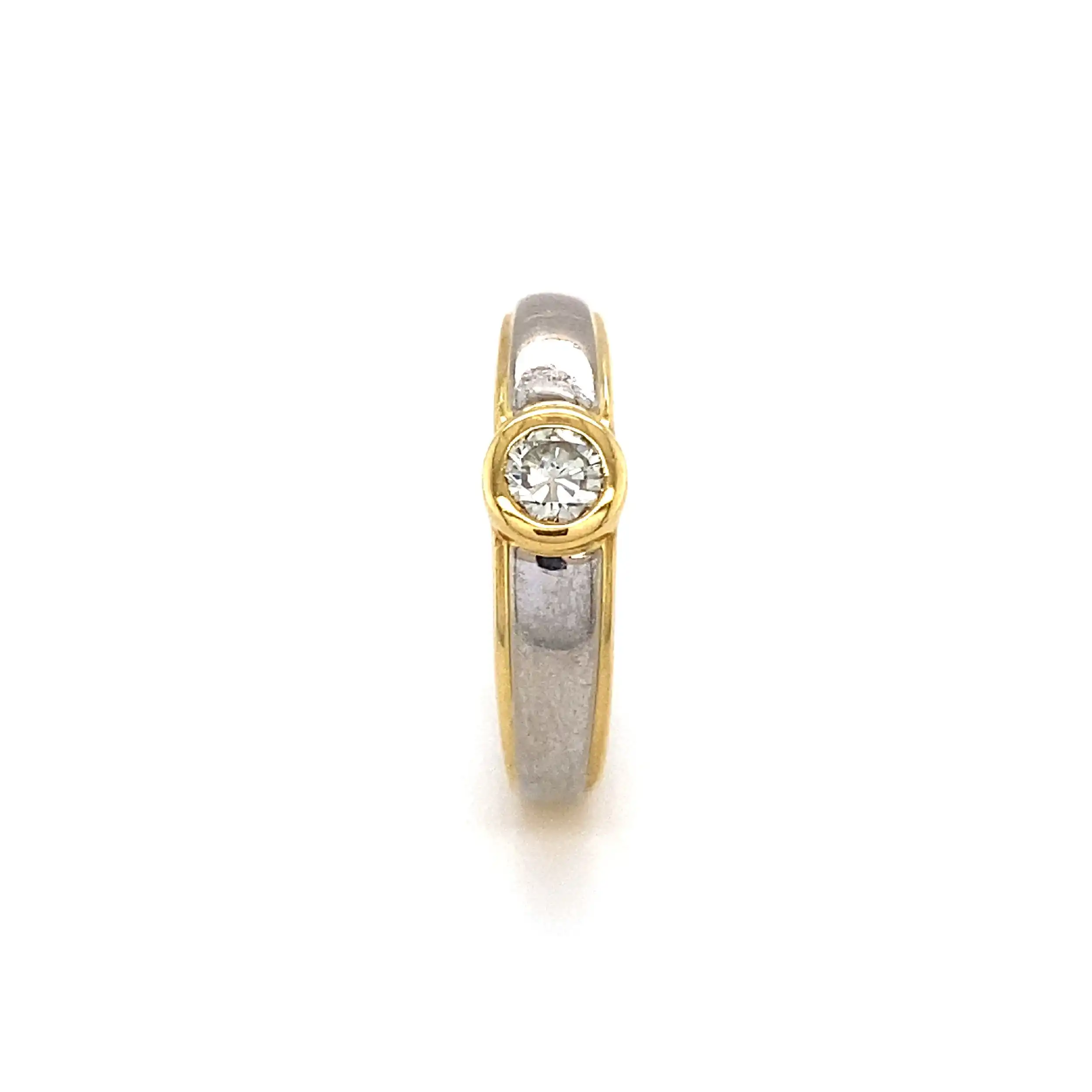 Ring Bicolor mit Brillant