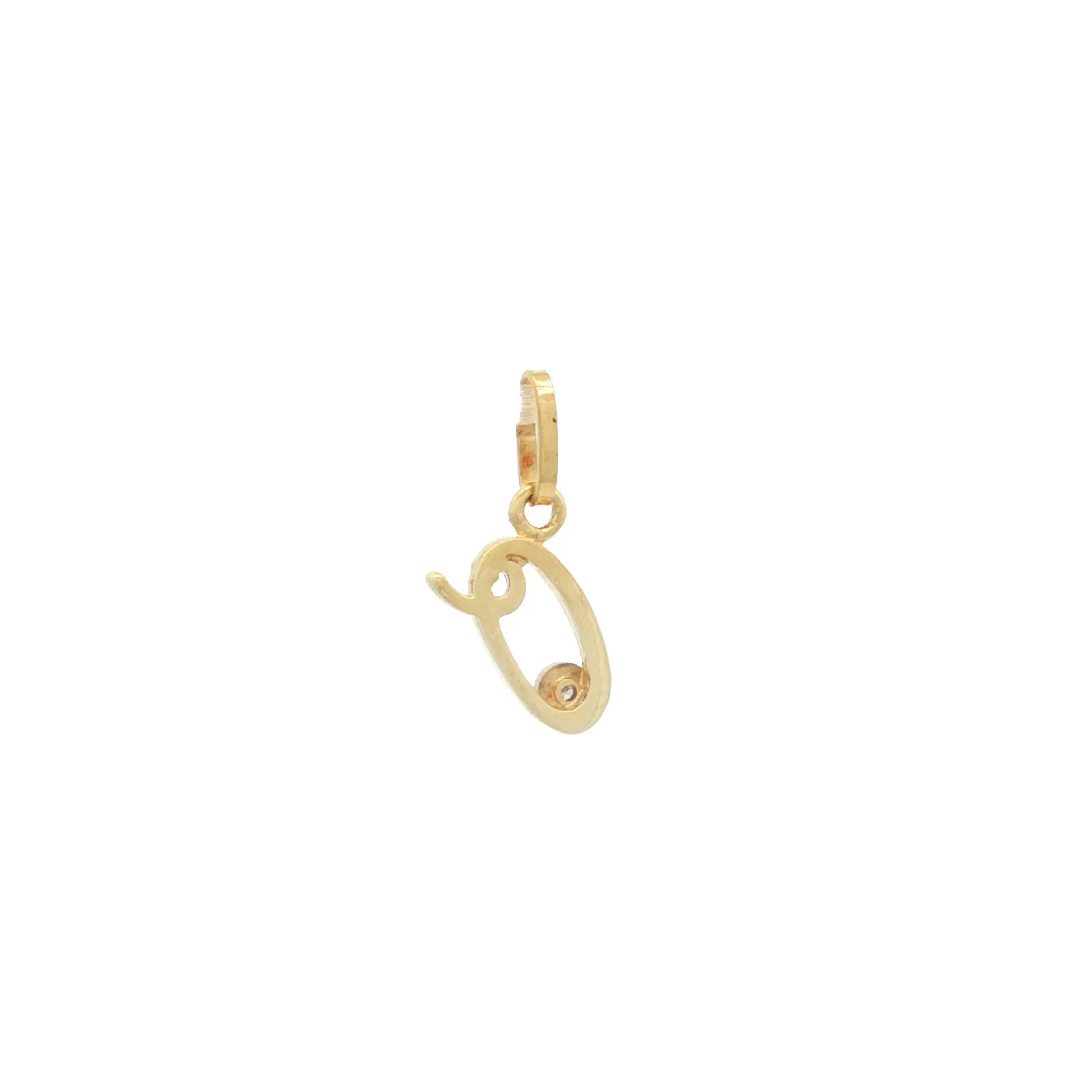 Anhänger Bicolor "O" mit Diamant Anhänger Bicolor "O" mit Diamant