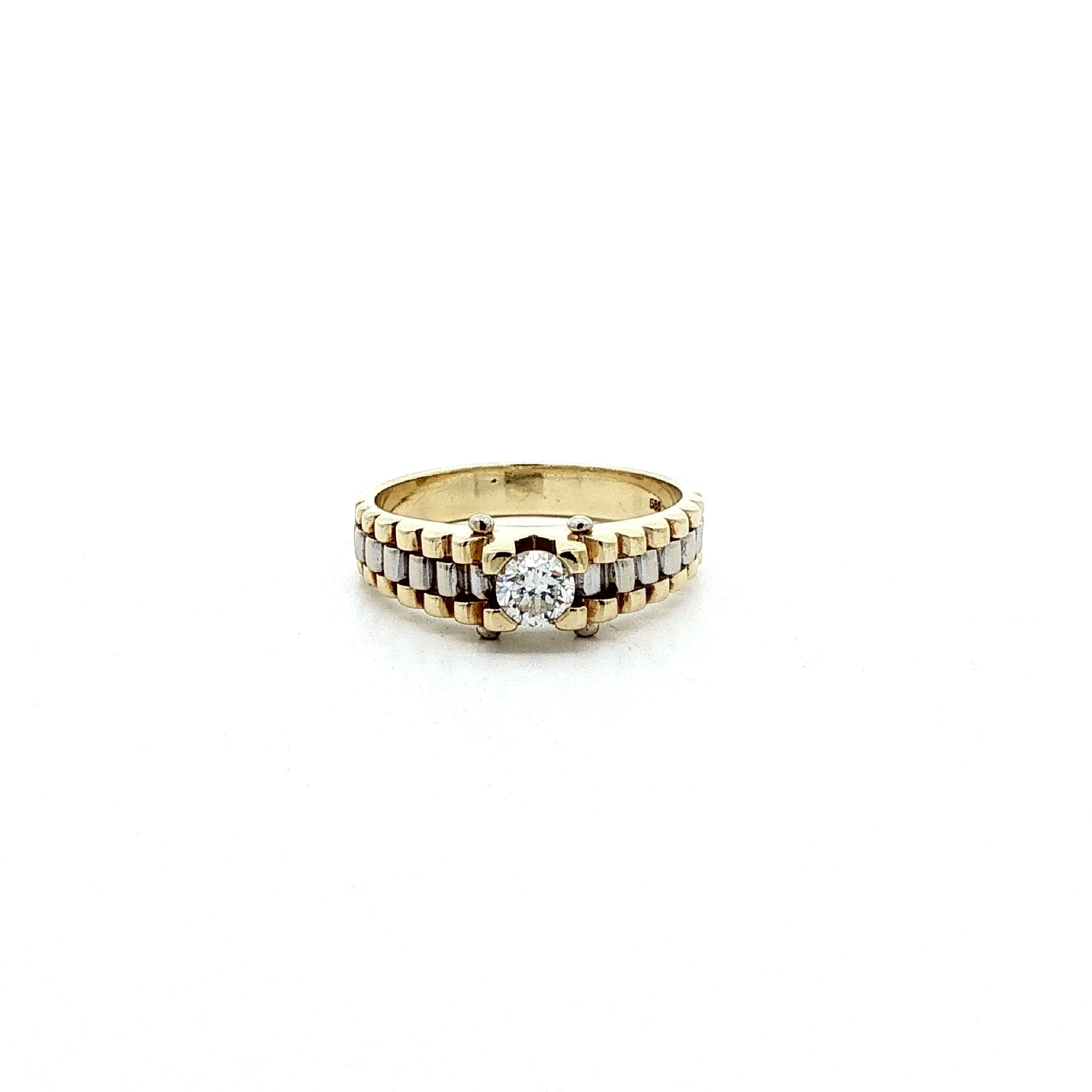 Ring Bicolor mit Brillant