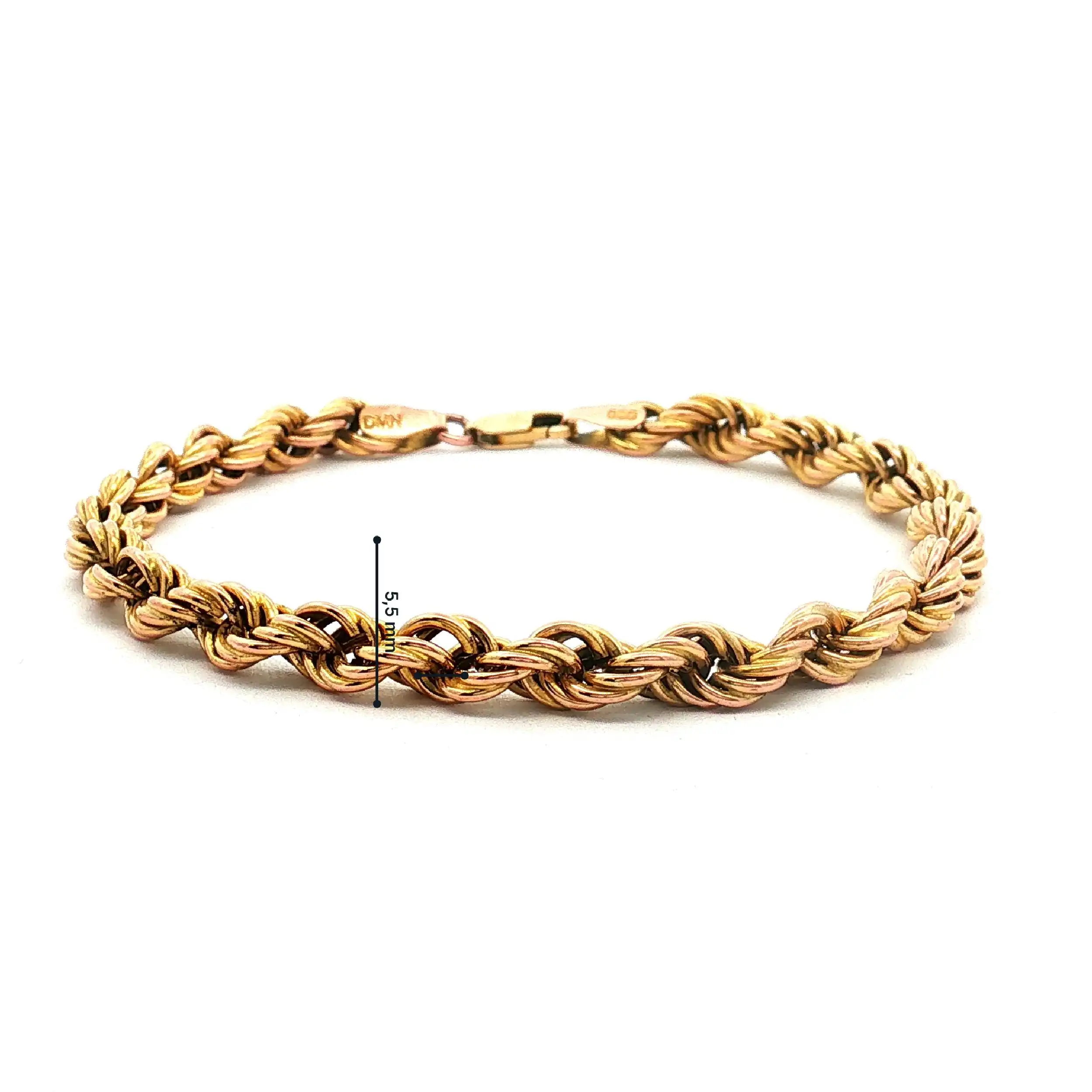 Armband Gelbgold gedreht