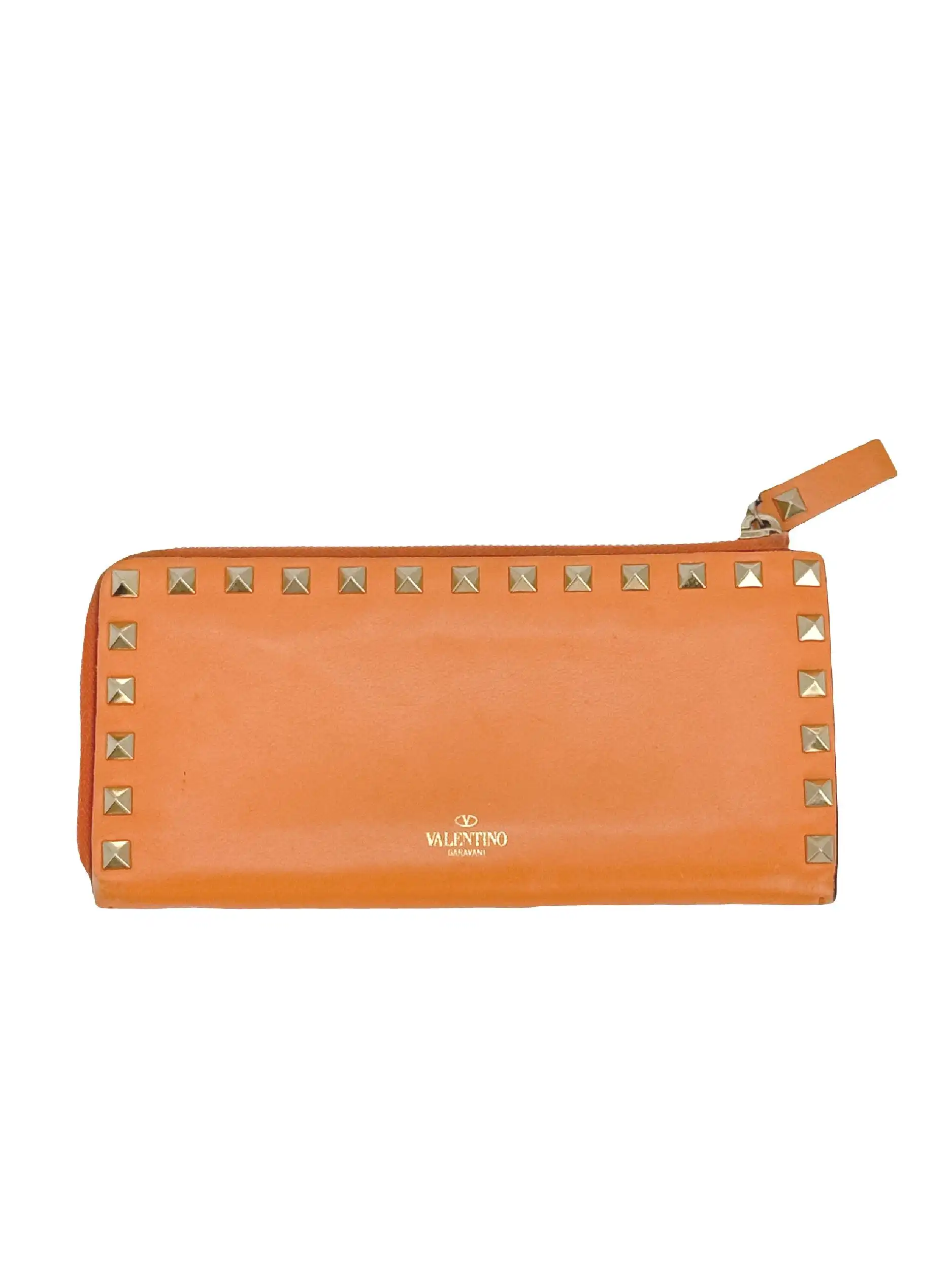 Portemonnaie "Valentino Garavani Rockstudd" in Orange Portemonnaie "Valentino Garavani Rockstudd" in Orange