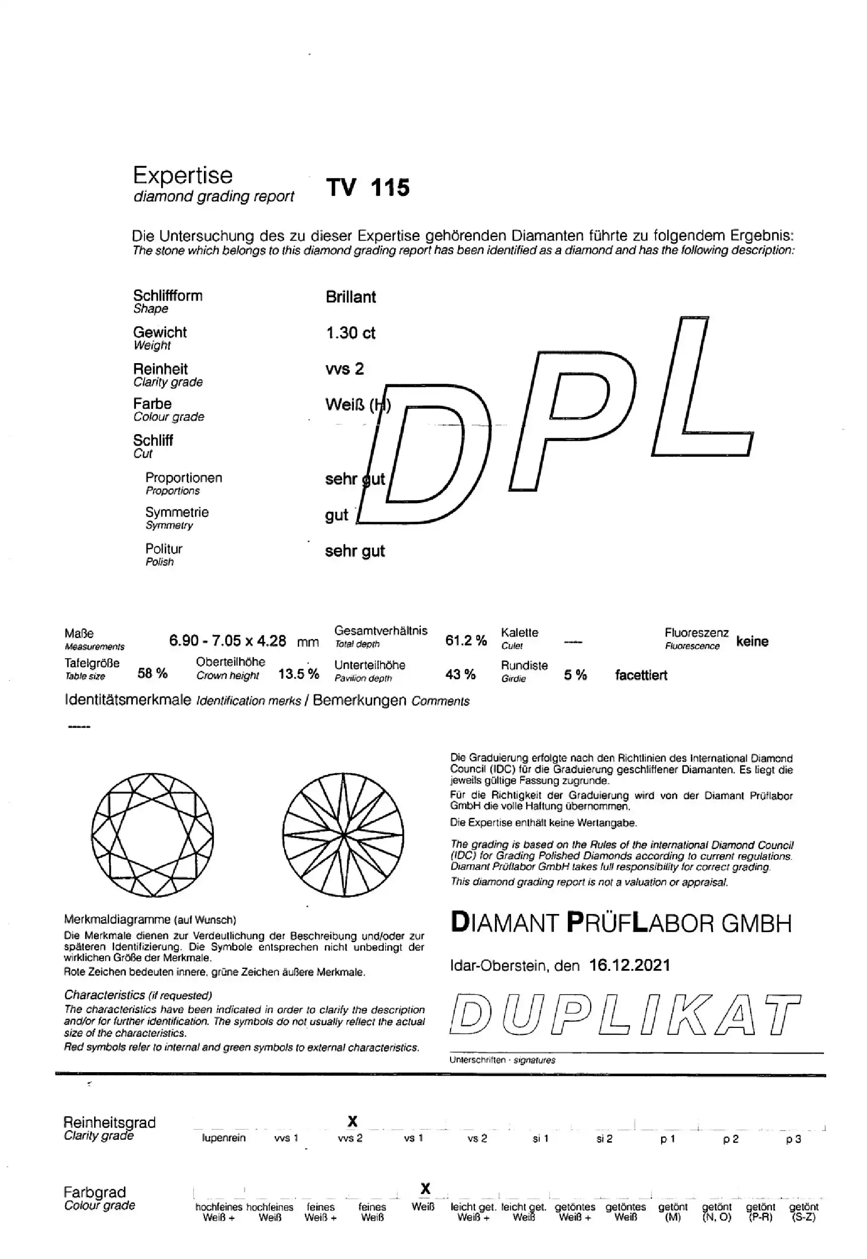 Ring Weißgold mit Brillant und Saphiren, mit Expertise von DPL