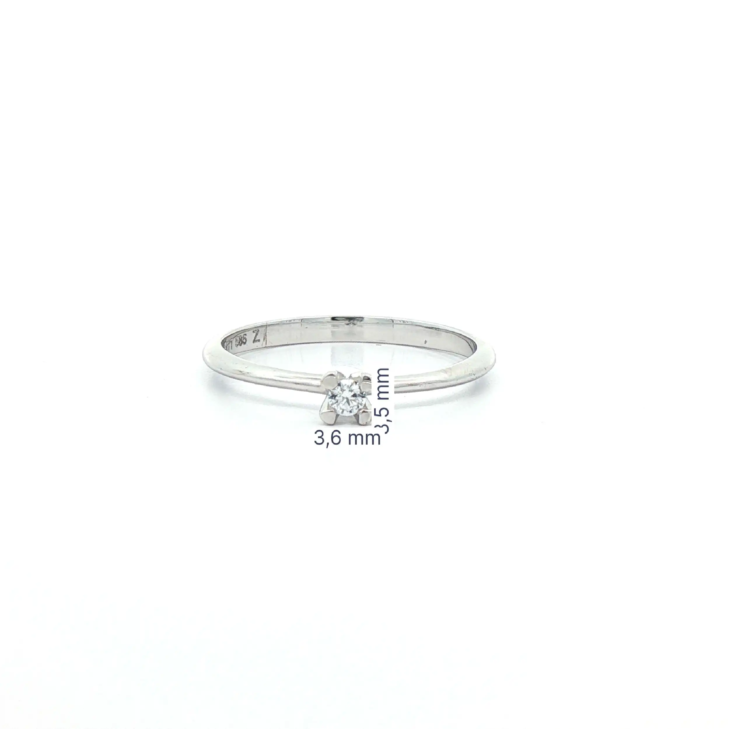 Ring Weißgold mit Brillant Ring Weißgold mit Brillant