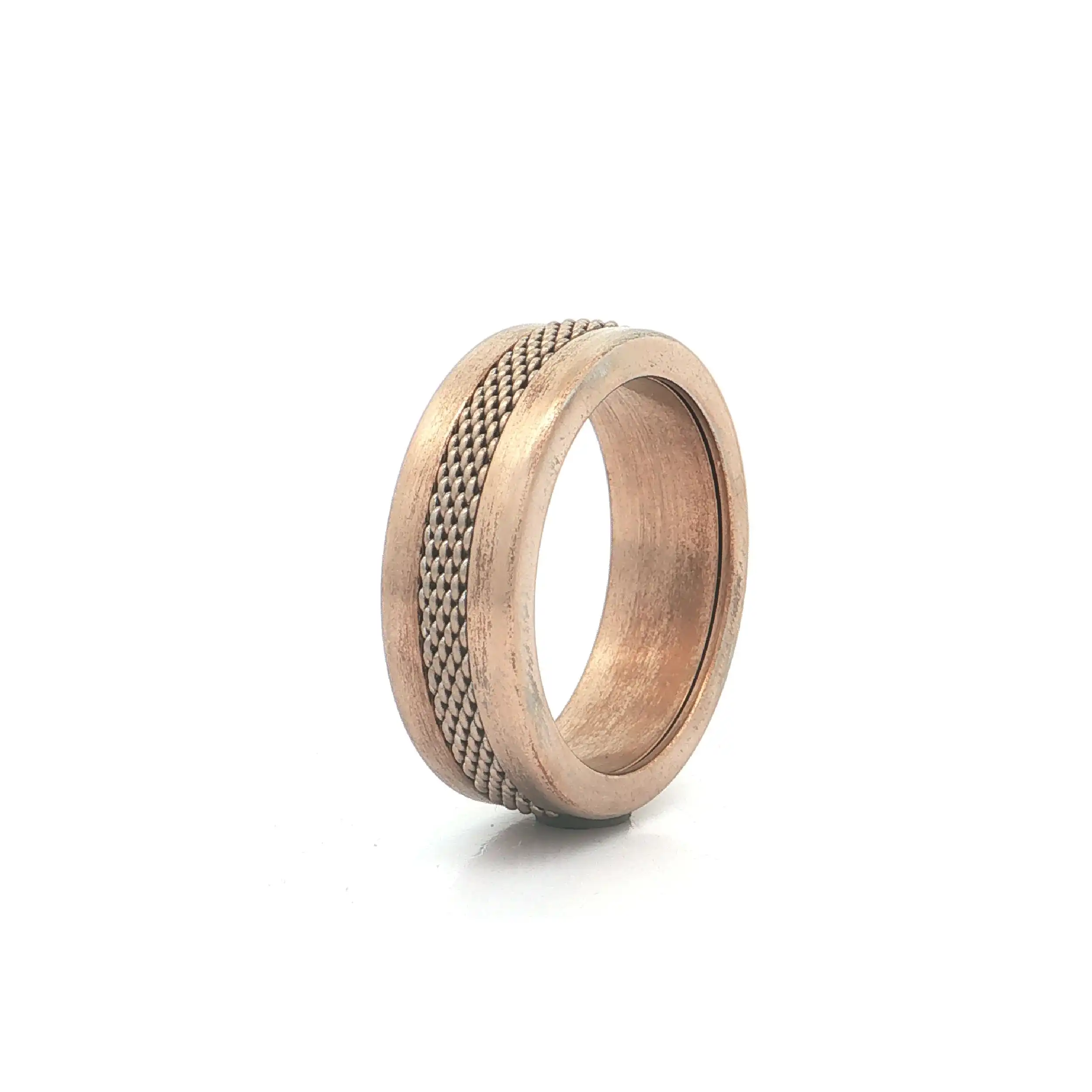 Ring Stahl rosévergoldet "Bering"