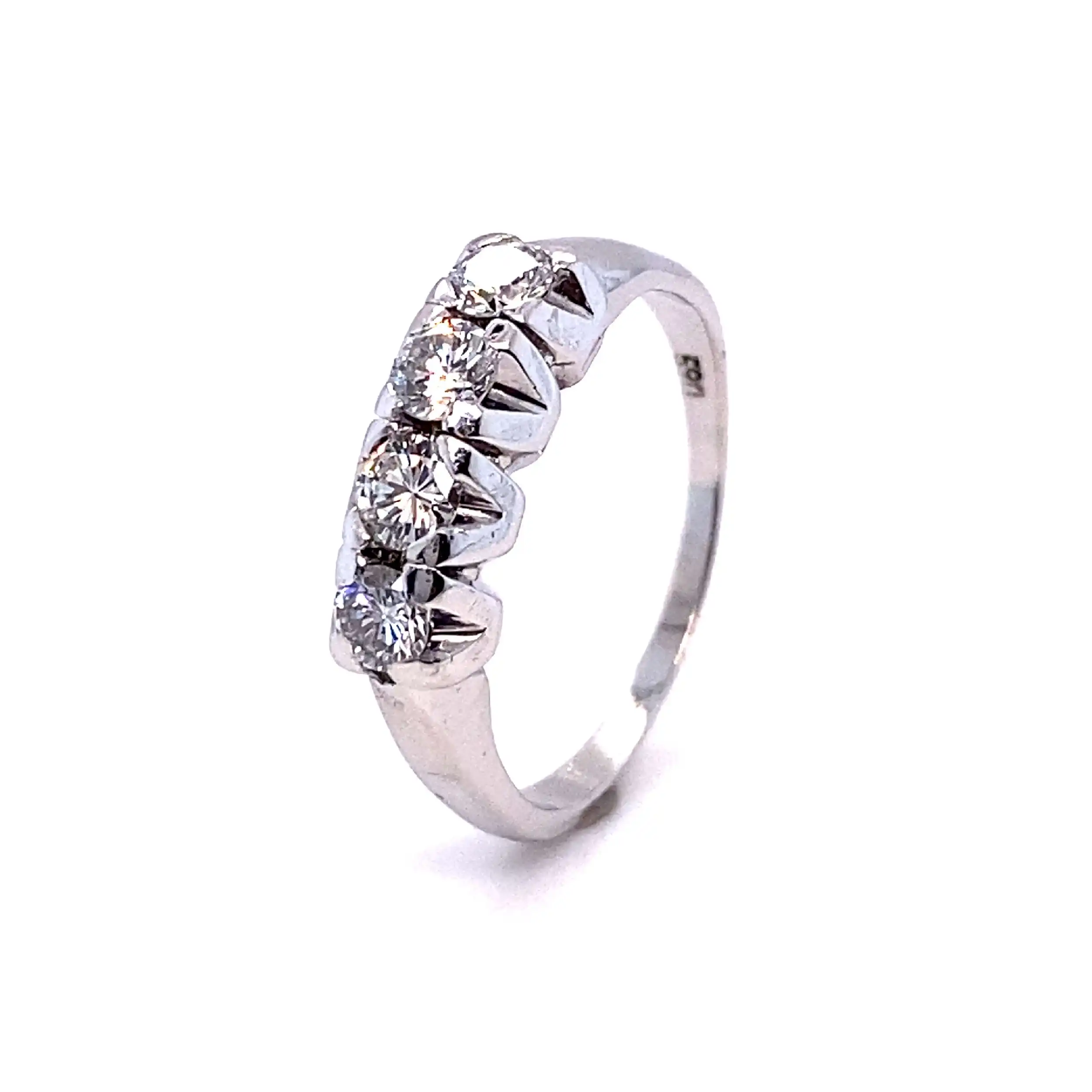 Ring Weißgold mit 4 Brillanten Ring Weißgold mit 4 Brillanten