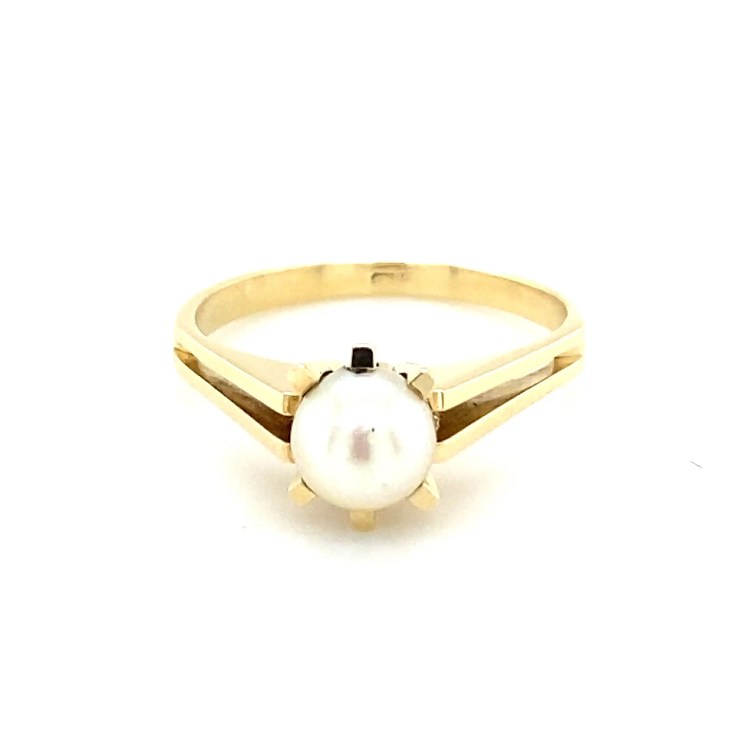 Ring Gelbgold mit Perle