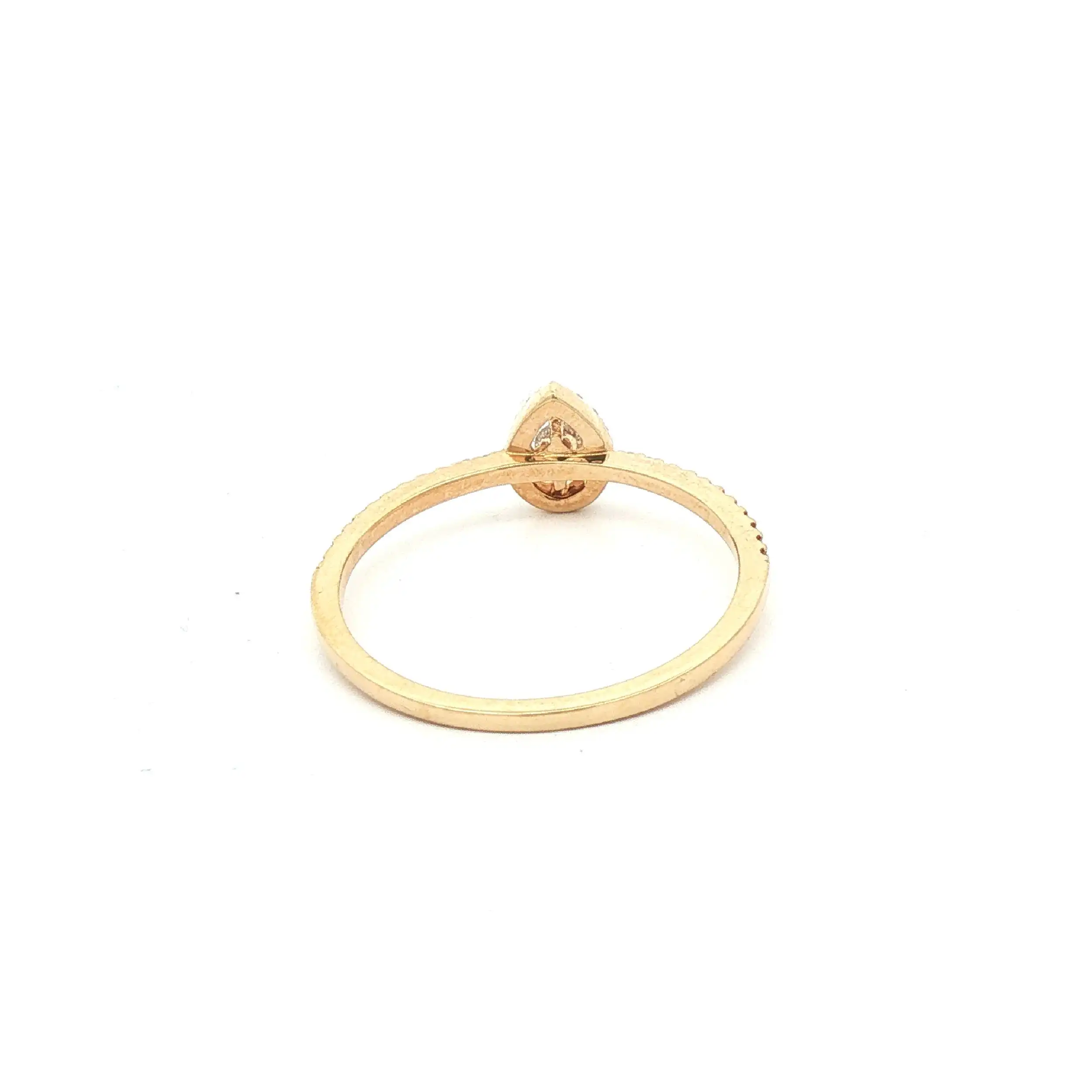 Ring Gelbgold "Tropfen" mit Brillanten Ring Gelbgold "Tropfen" mit Brillanten
