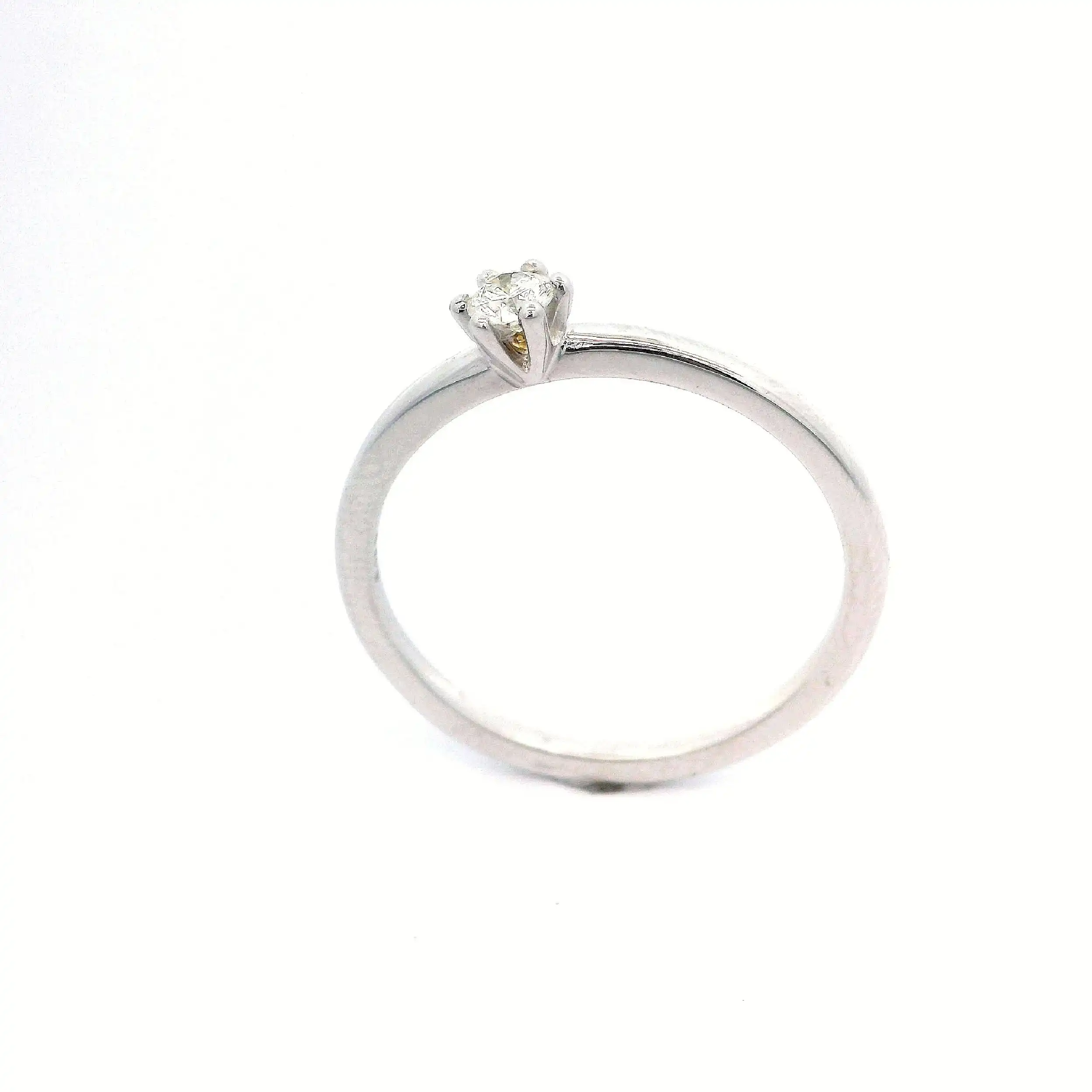 Ring Weißgold mit Brillant Ring Weißgold mit Brillant