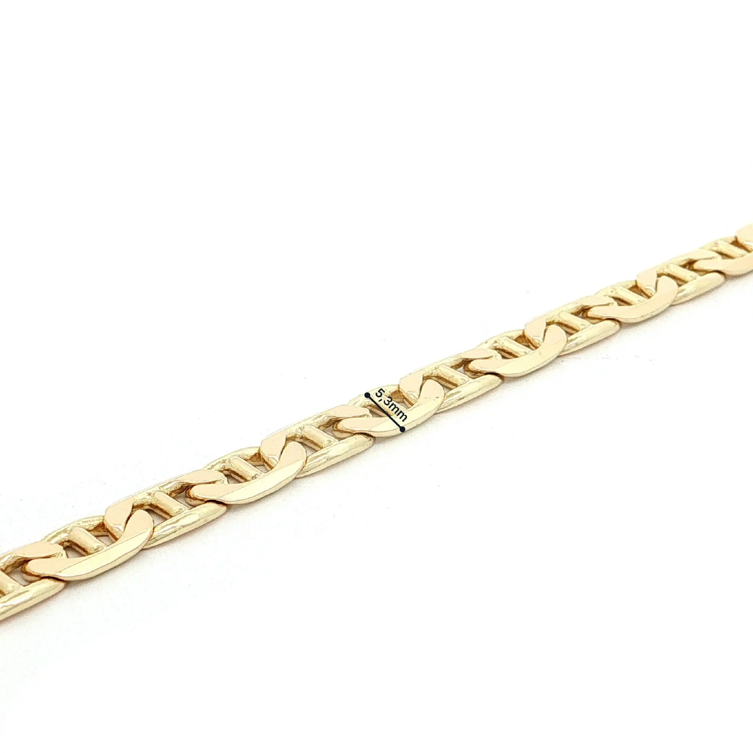 Stäbchen-Panzerarmband Gelbgold