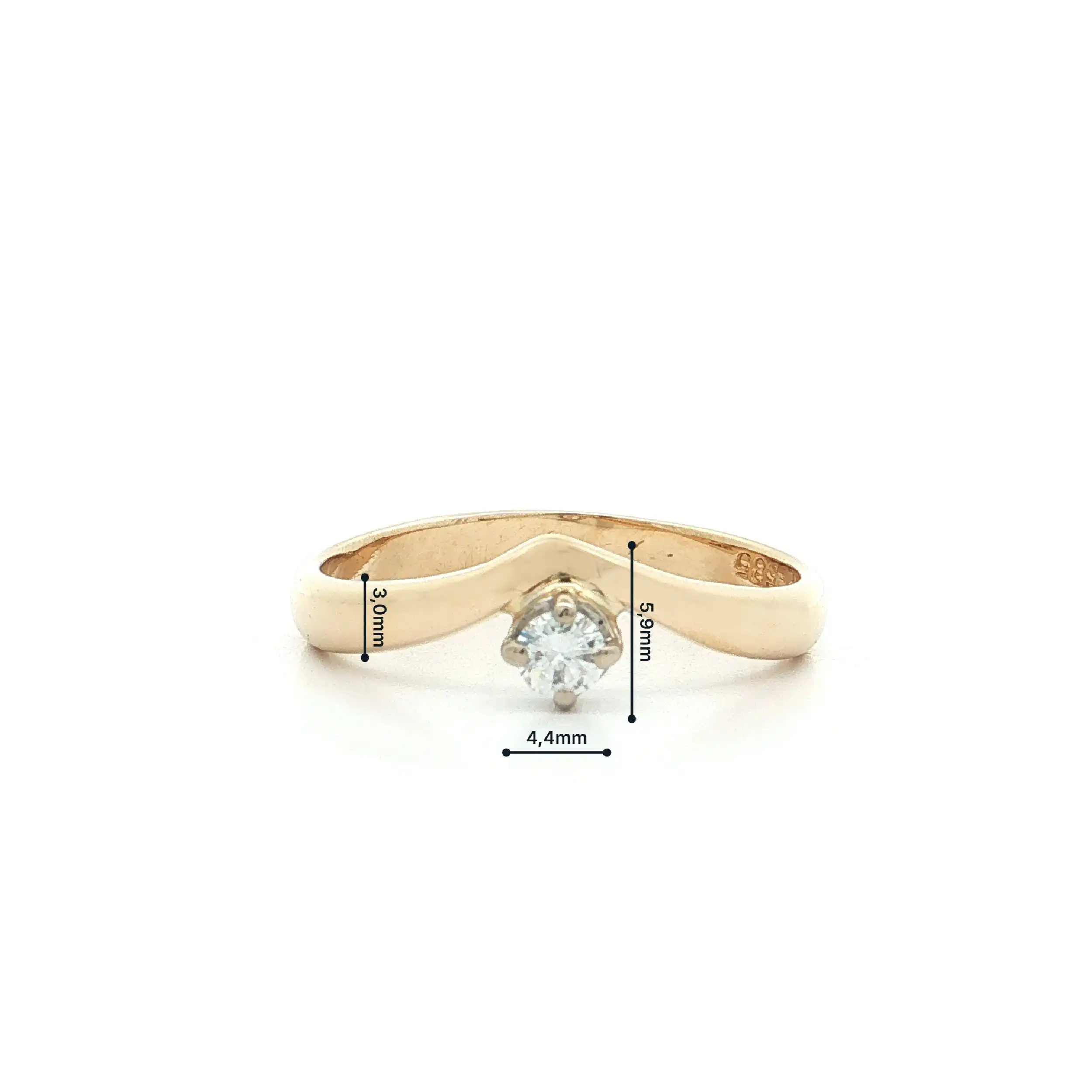 Ring Gelbgold mit Brillant "Niessing" Ring Gelbgold mit Brillant "Niessing"