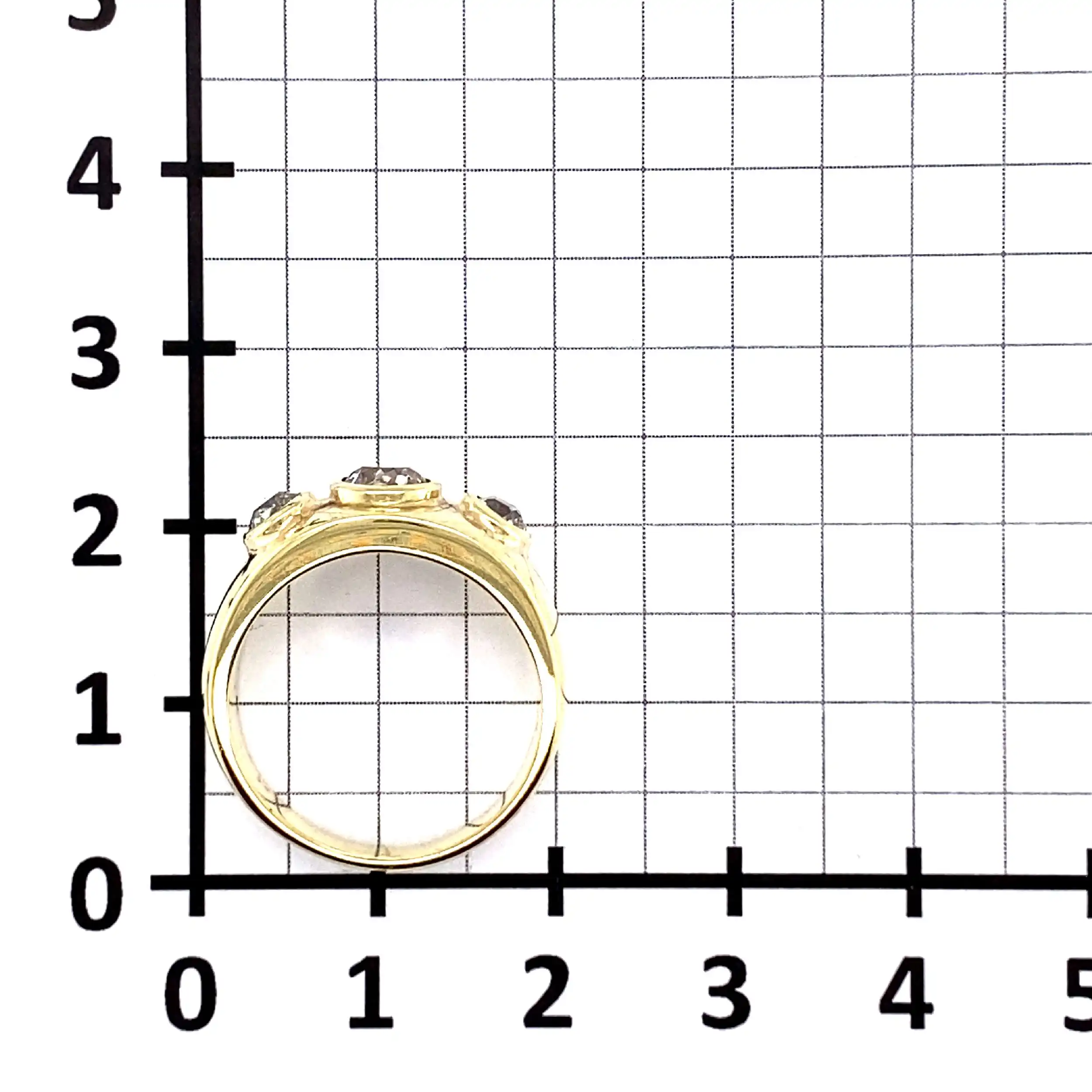 Ring Gelbgold mit Altschliff-Brillanten
