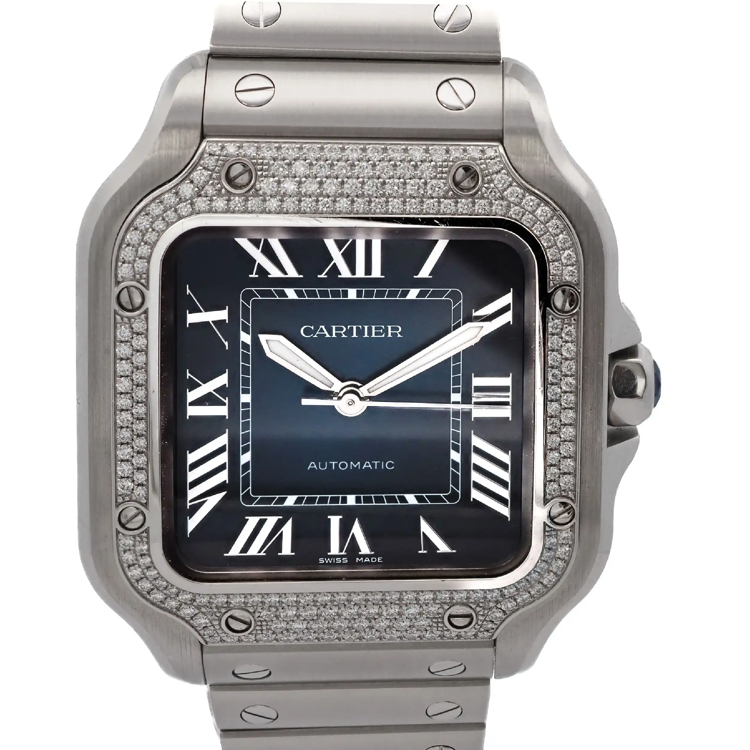 Herrenuhr Cartier Santos Medium Brillanten Herrenuhr Cartier Santos Medium Brillanten