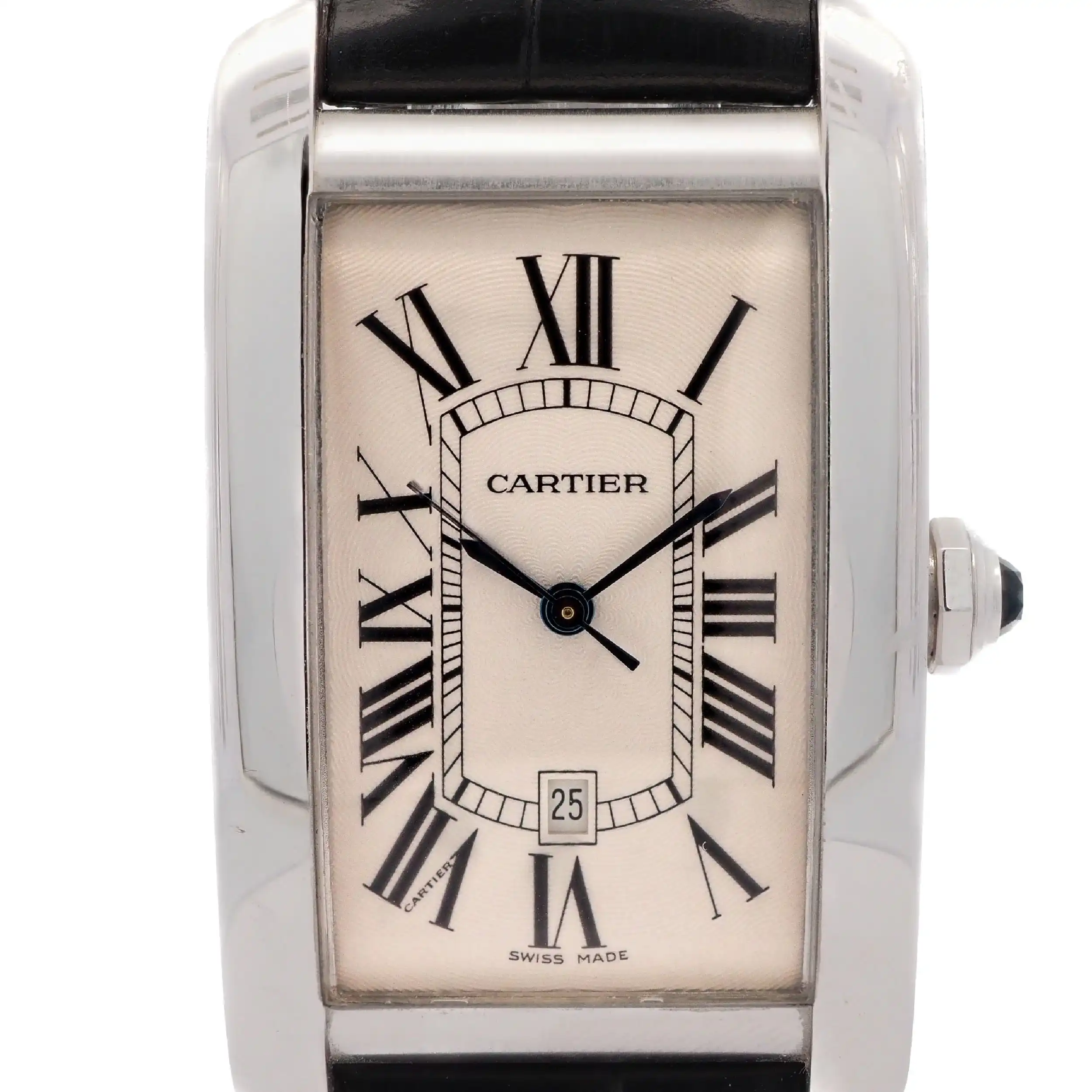 Herrenuhr Cartier Tank Americaine Weißgold Fullset Herrenuhr Cartier Tank Americaine Weißgold Fullset