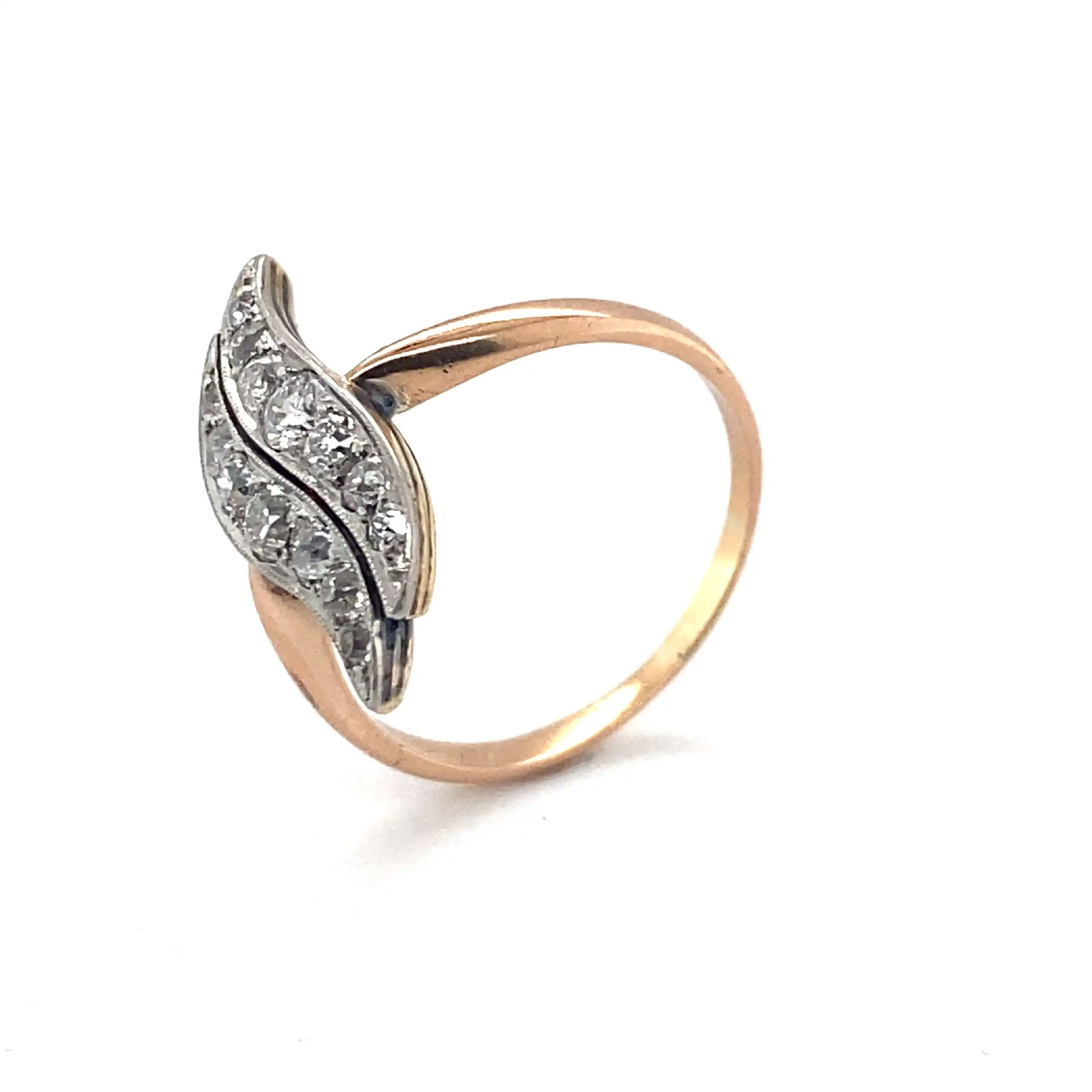 Ring Gelbgold mit Altschliff Brillanten Ring Gelbgold mit Altschliff Brillanten