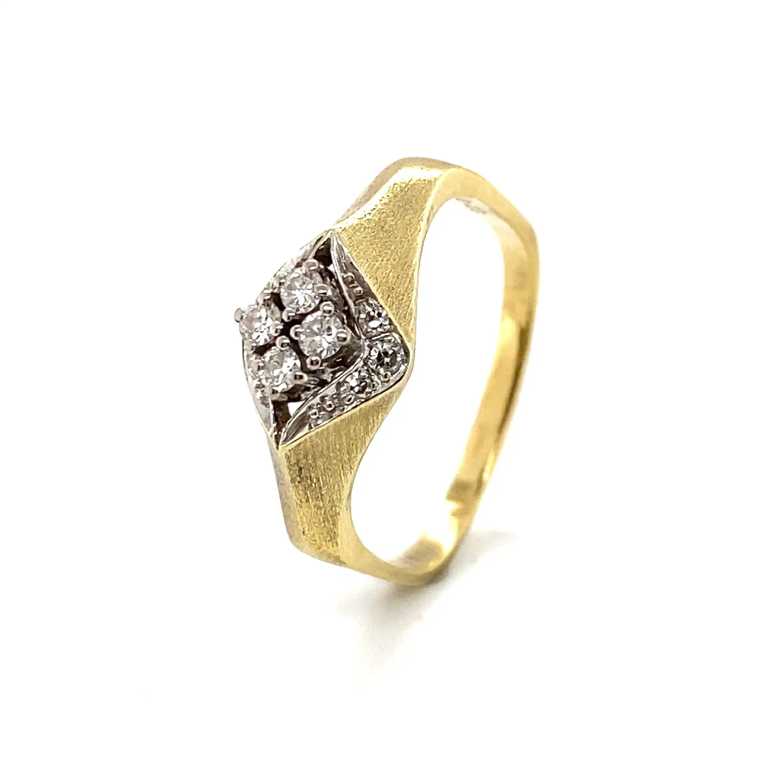 Ring mit Brillanten und Diamanten, graviert mit 0,23ct Ring mit Brillanten und Diamanten, graviert mit 0,23ct
