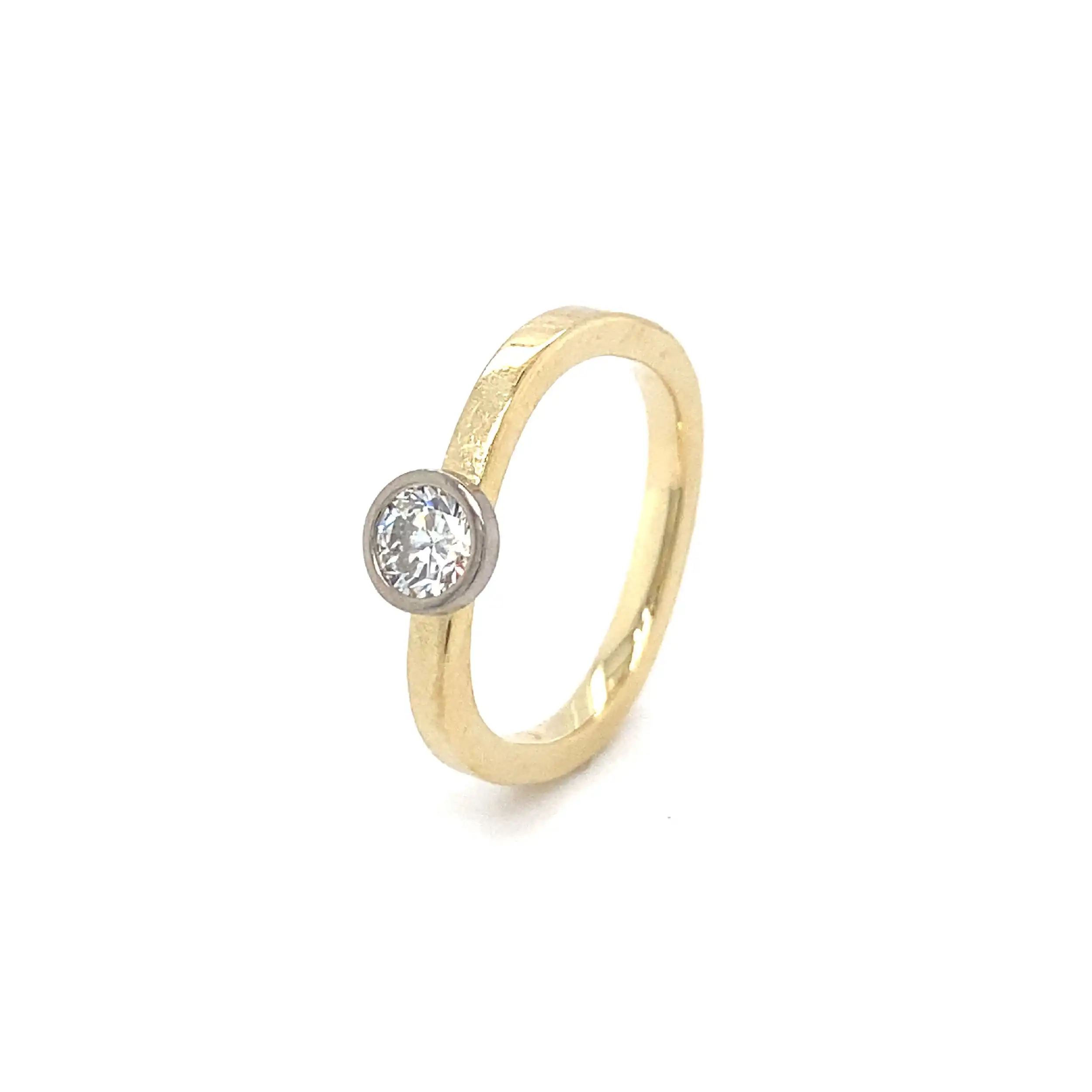 Ring Bicolor mit Brillant