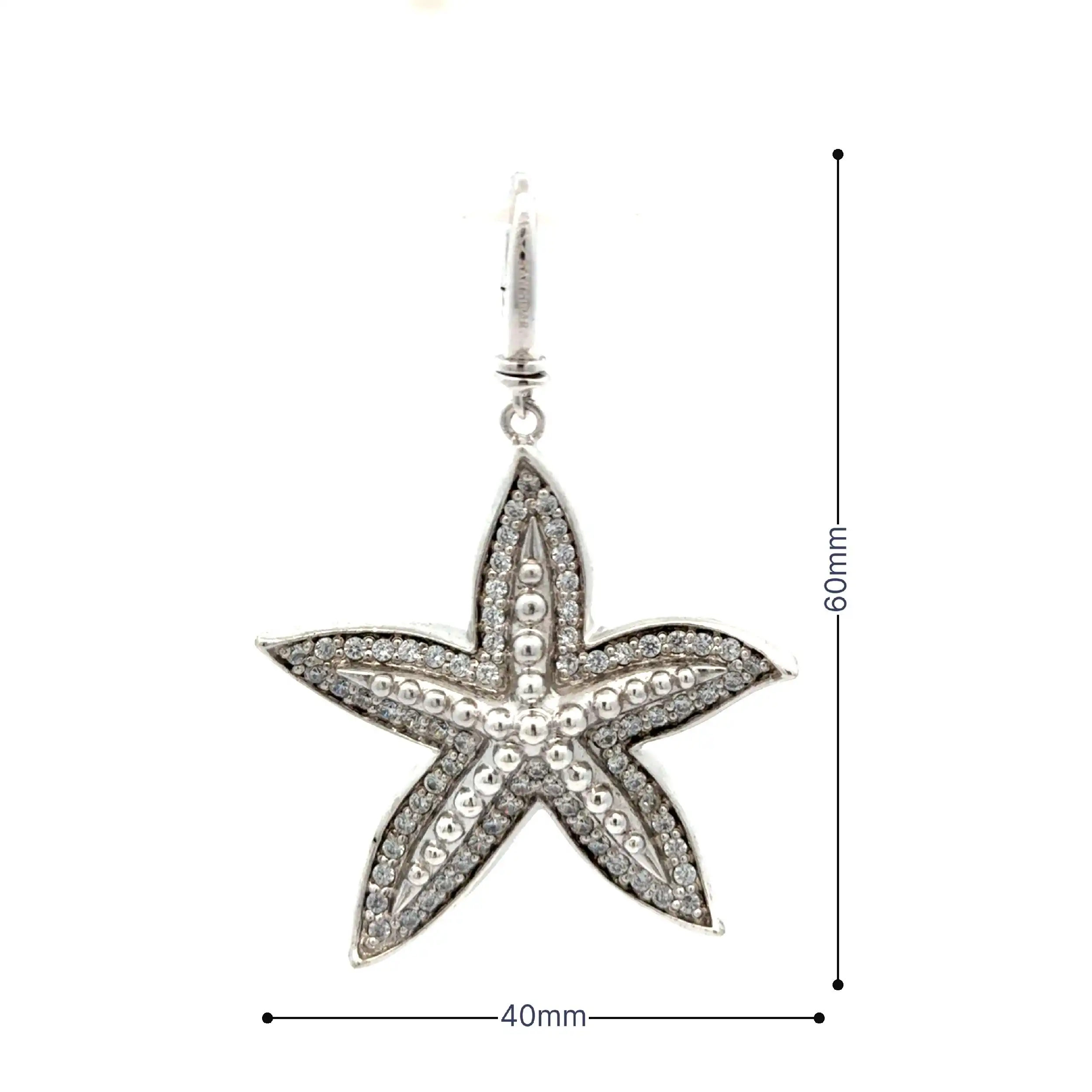 Anhänger/ Charm Silber Seestern mit Zirkonia Anhänger/ Charm Silber Seestern mit Zirkonia