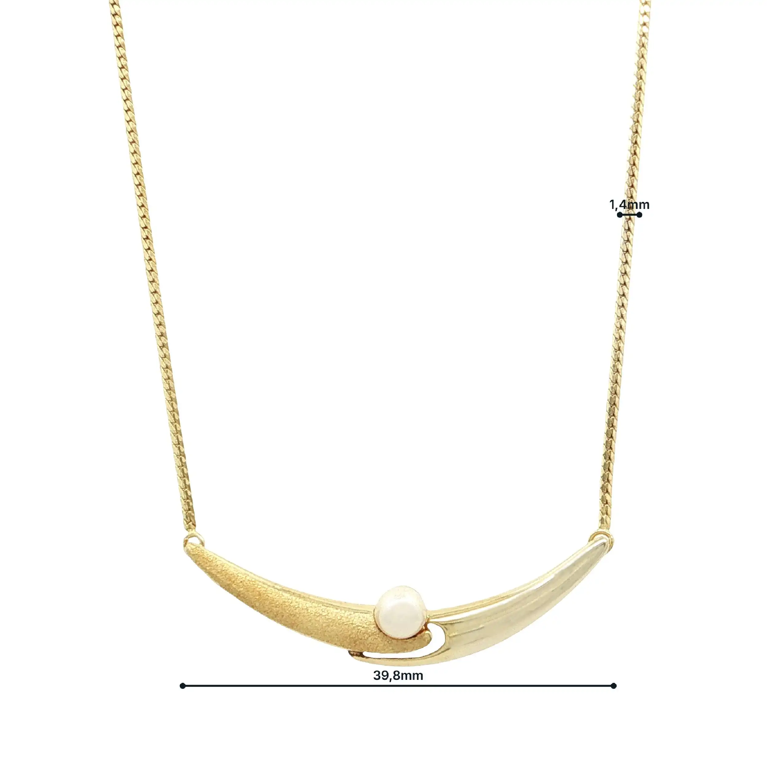 Collier Gelbgold mit Perle Collier Gelbgold mit Perle