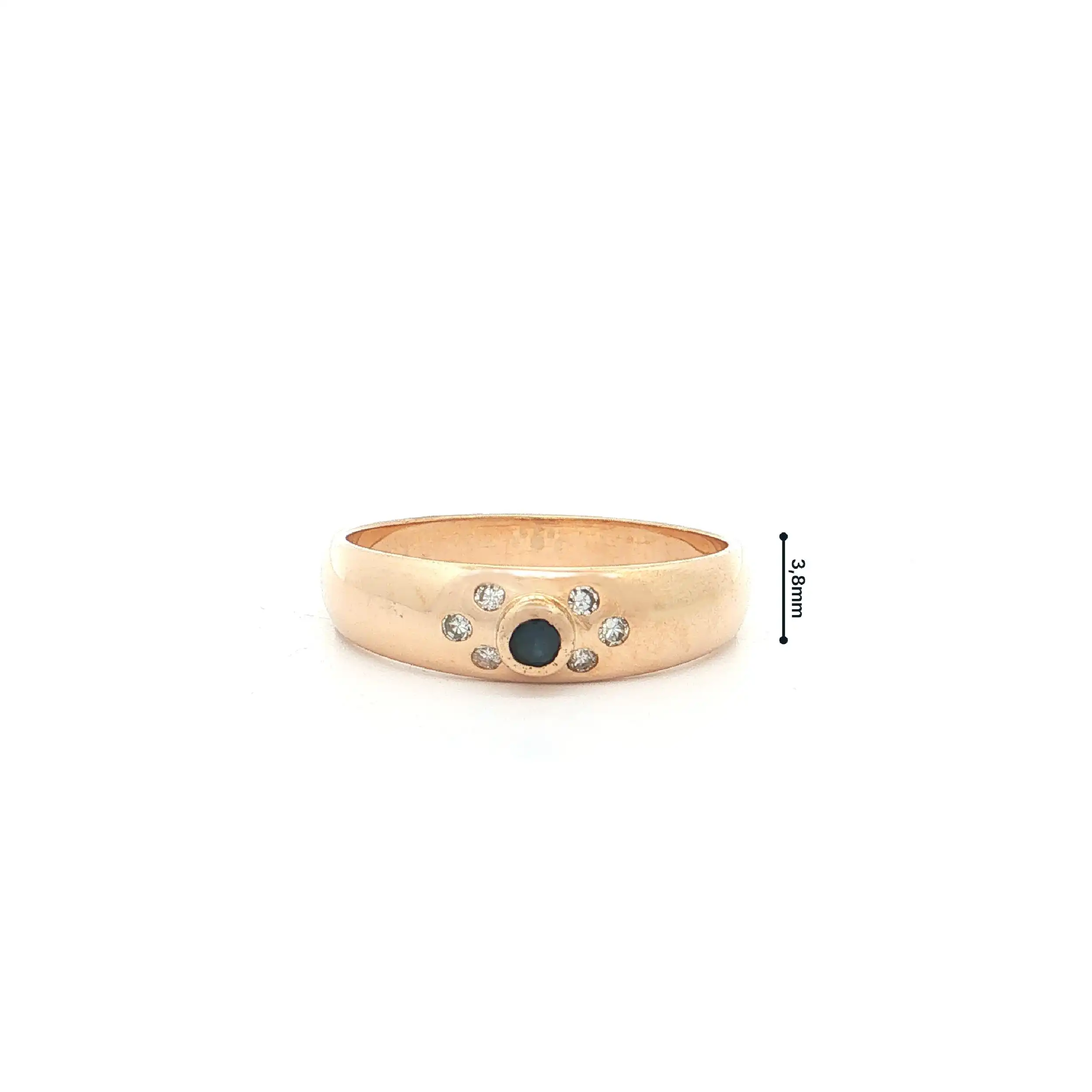 Ring Gelbgold mit Saphir und Diamanten Ring Gelbgold mit Saphir und Diamanten