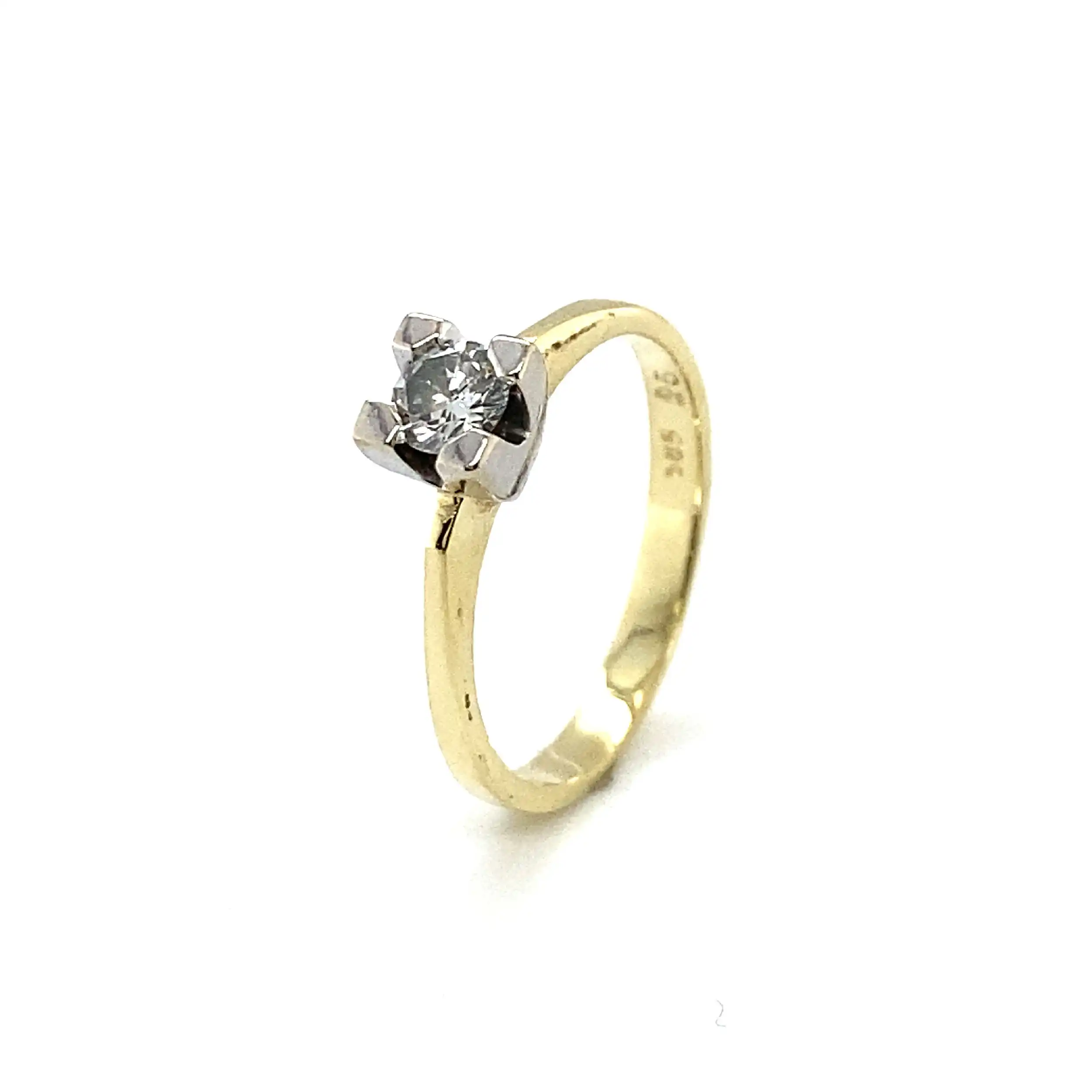 Ring Bicolor mit solitär Brillant Ring Bicolor mit solitär Brillant