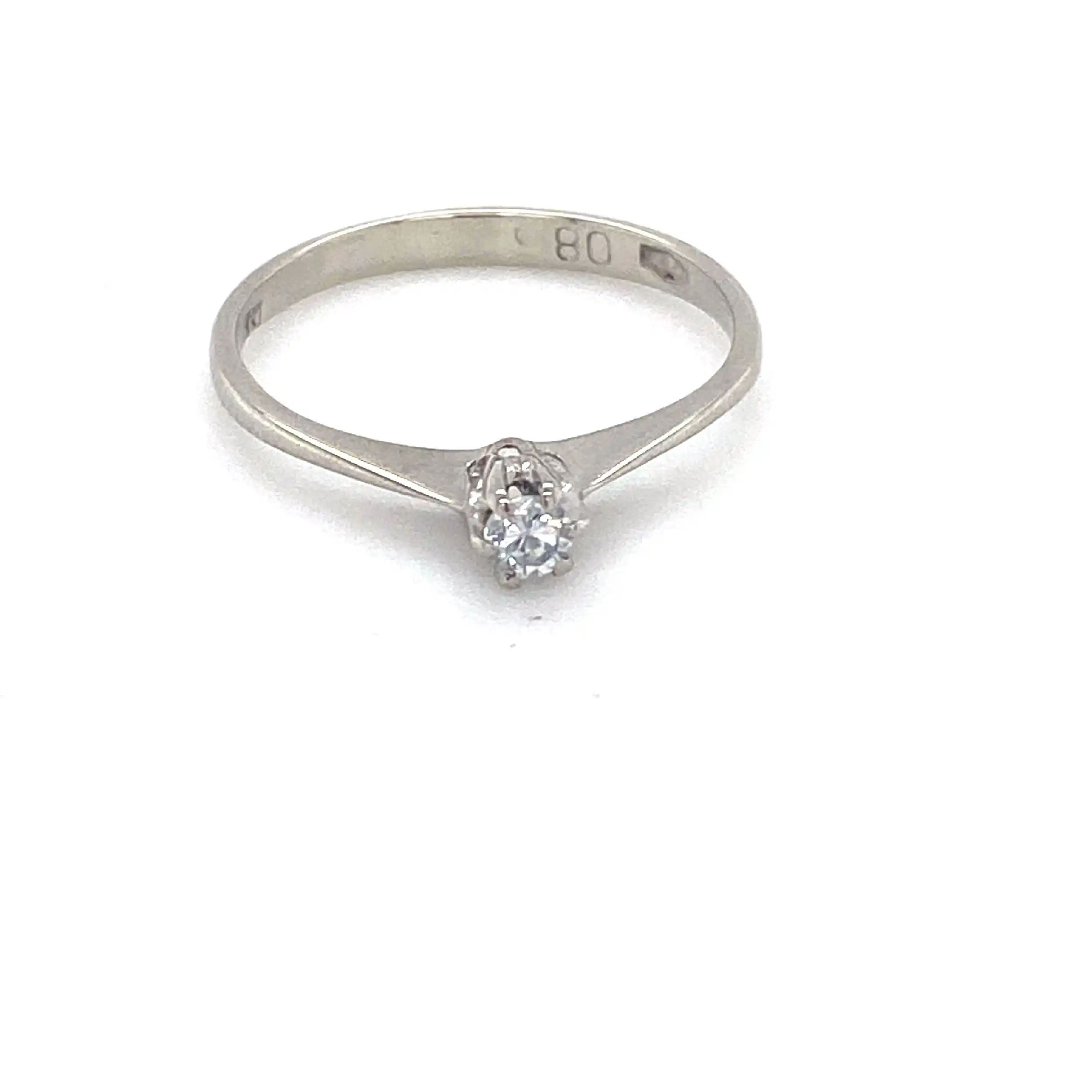 Ring Weißgold mit Brillant Ring Weißgold mit Brillant