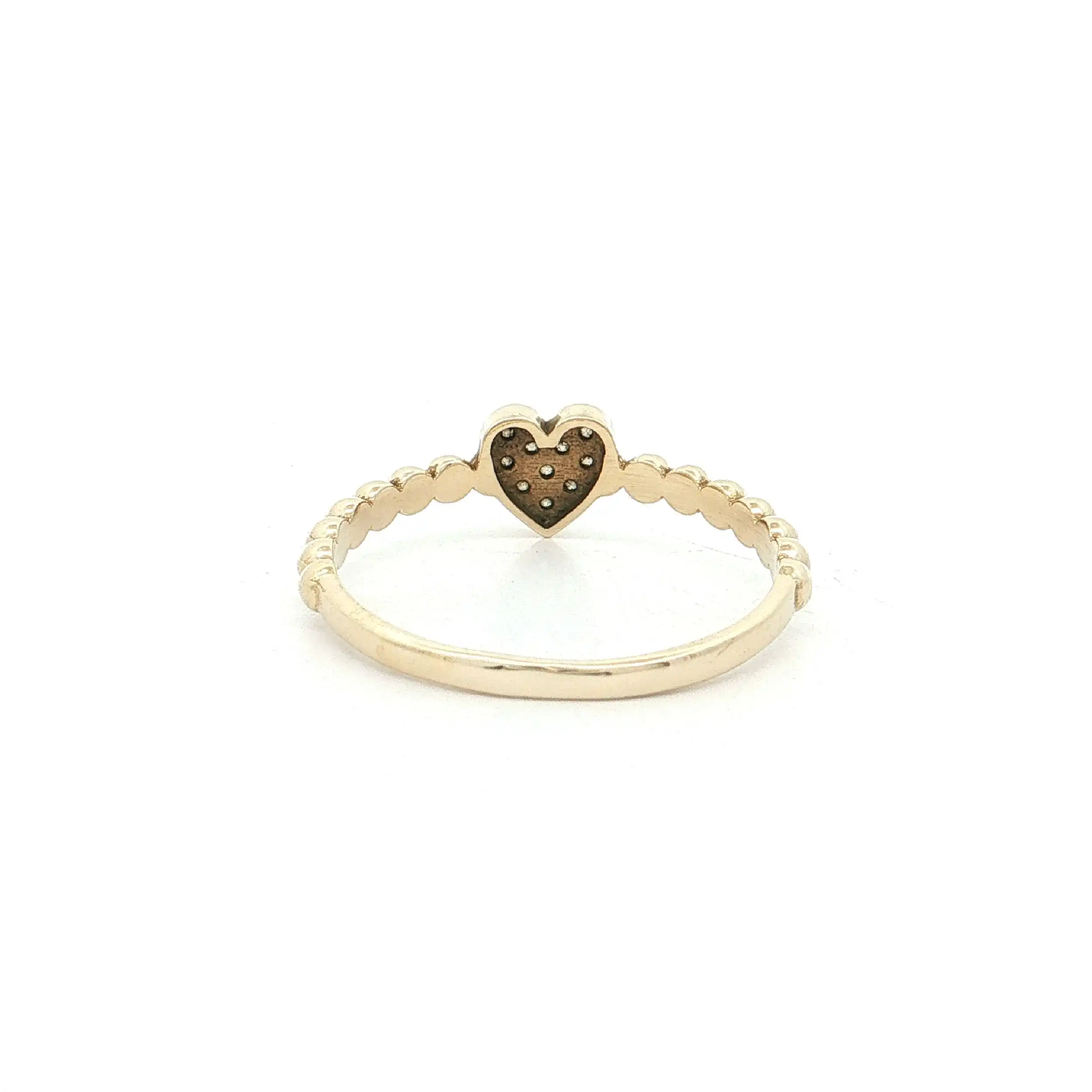 Ring Gelbgold Herz mit Zirkonia