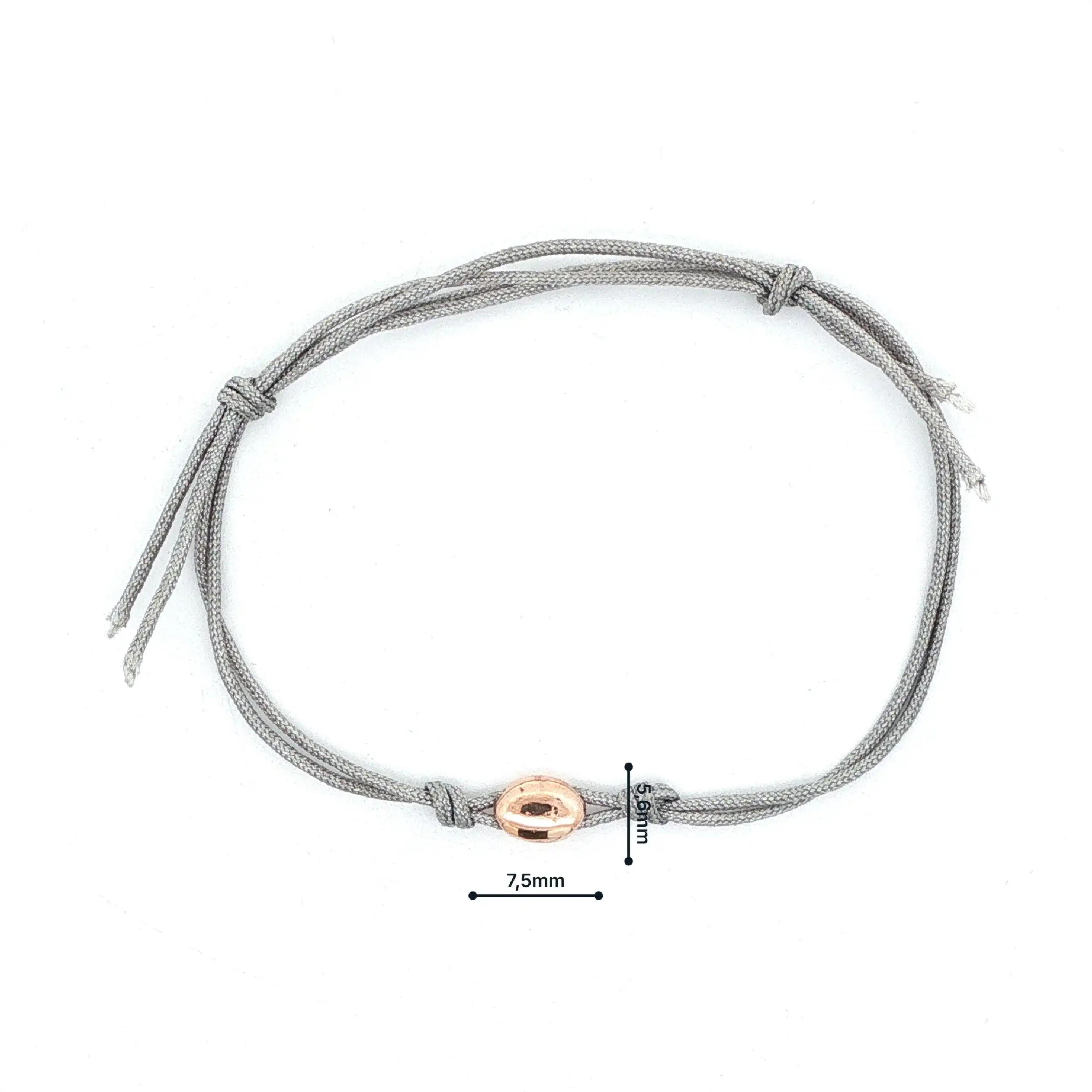Stoffarmband grau mit Roségoldelement DoDo Stoffarmband grau mit Roségoldelement DoDo