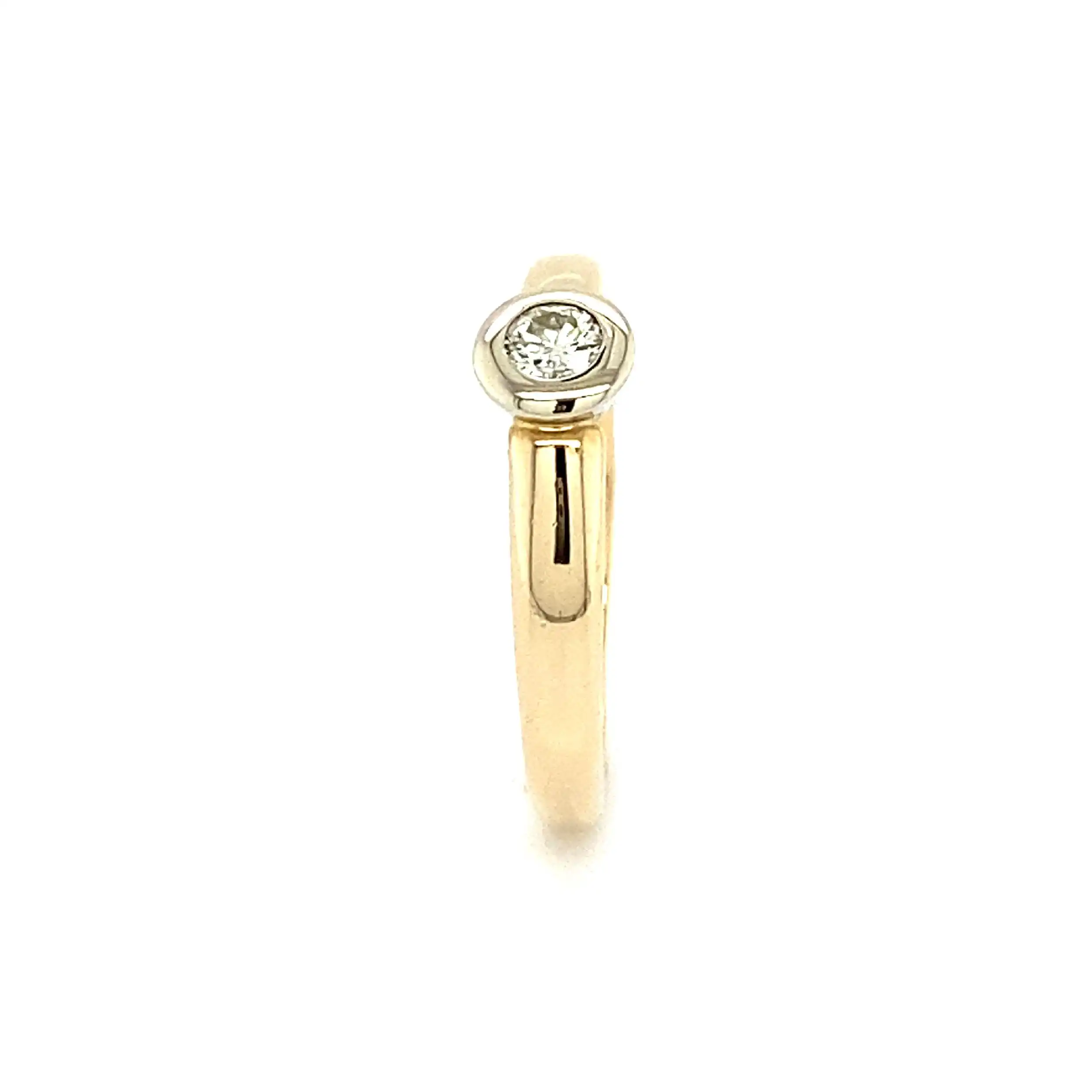 Ring Bicolor mit Brillant Solitär Ring Bicolor mit Brillant Solitär
