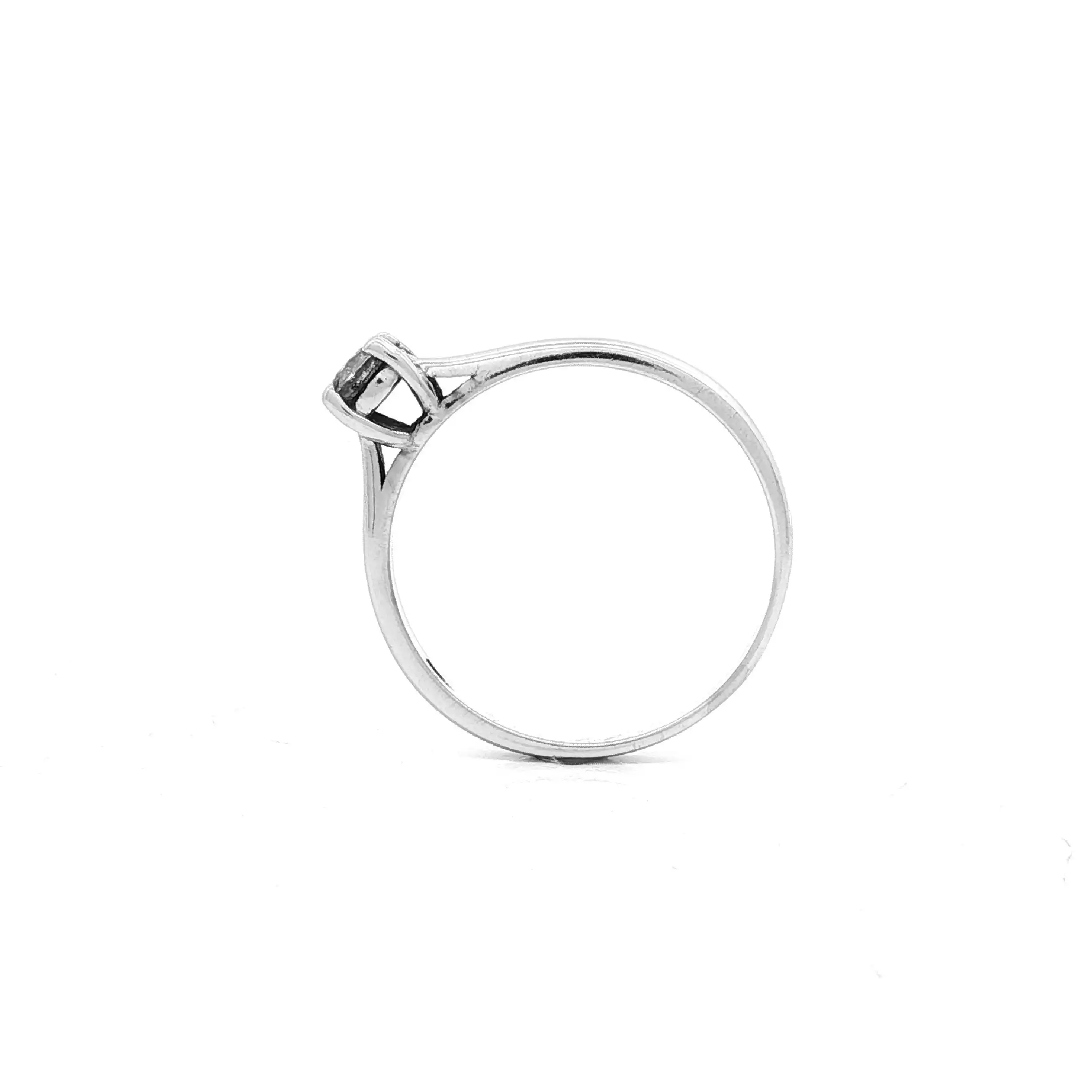 Ring Weißgold mit Brillant Solitär