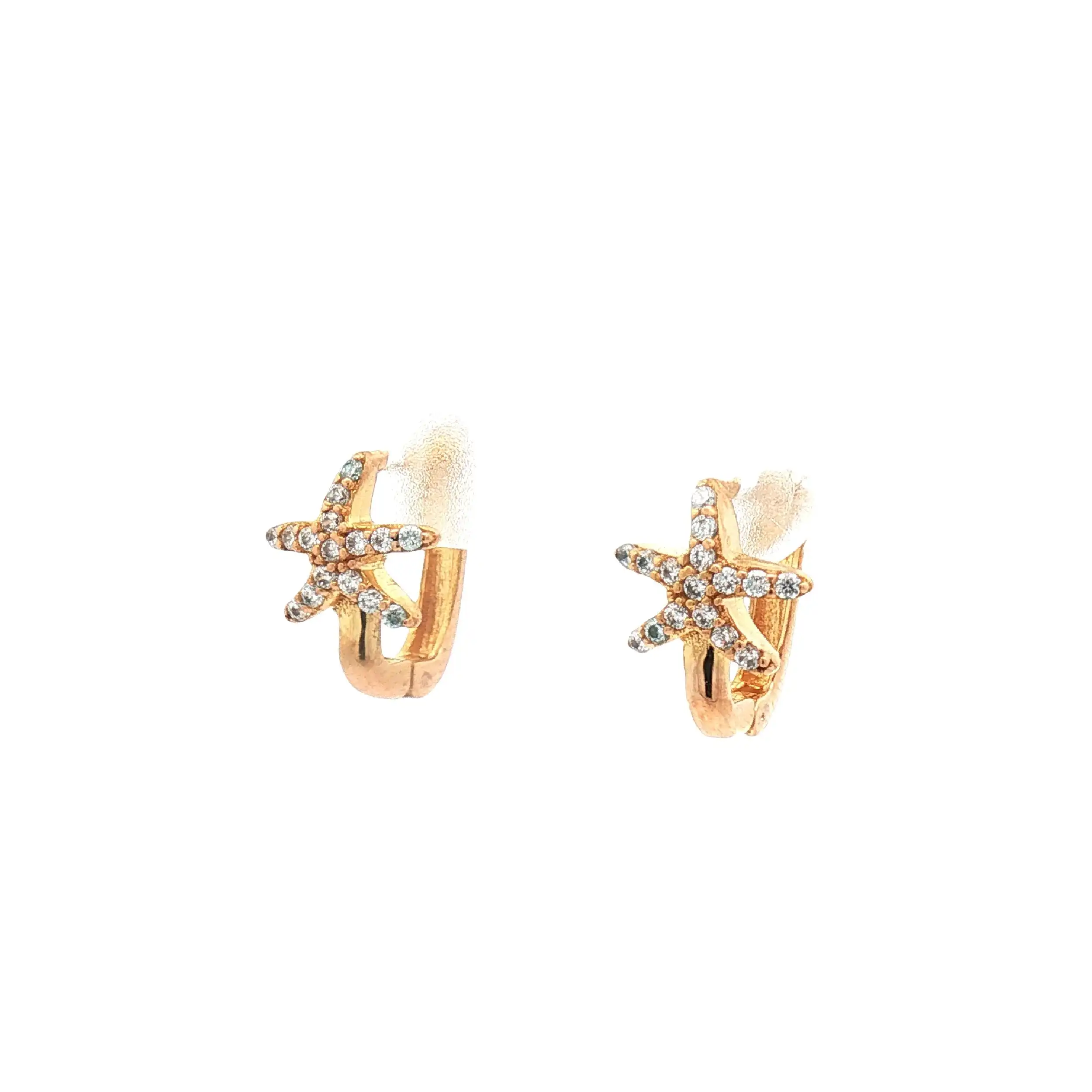 Ohrringe Gelbgold Seestern mit Zirkonia Ohrringe Gelbgold Seestern mit Zirkonia