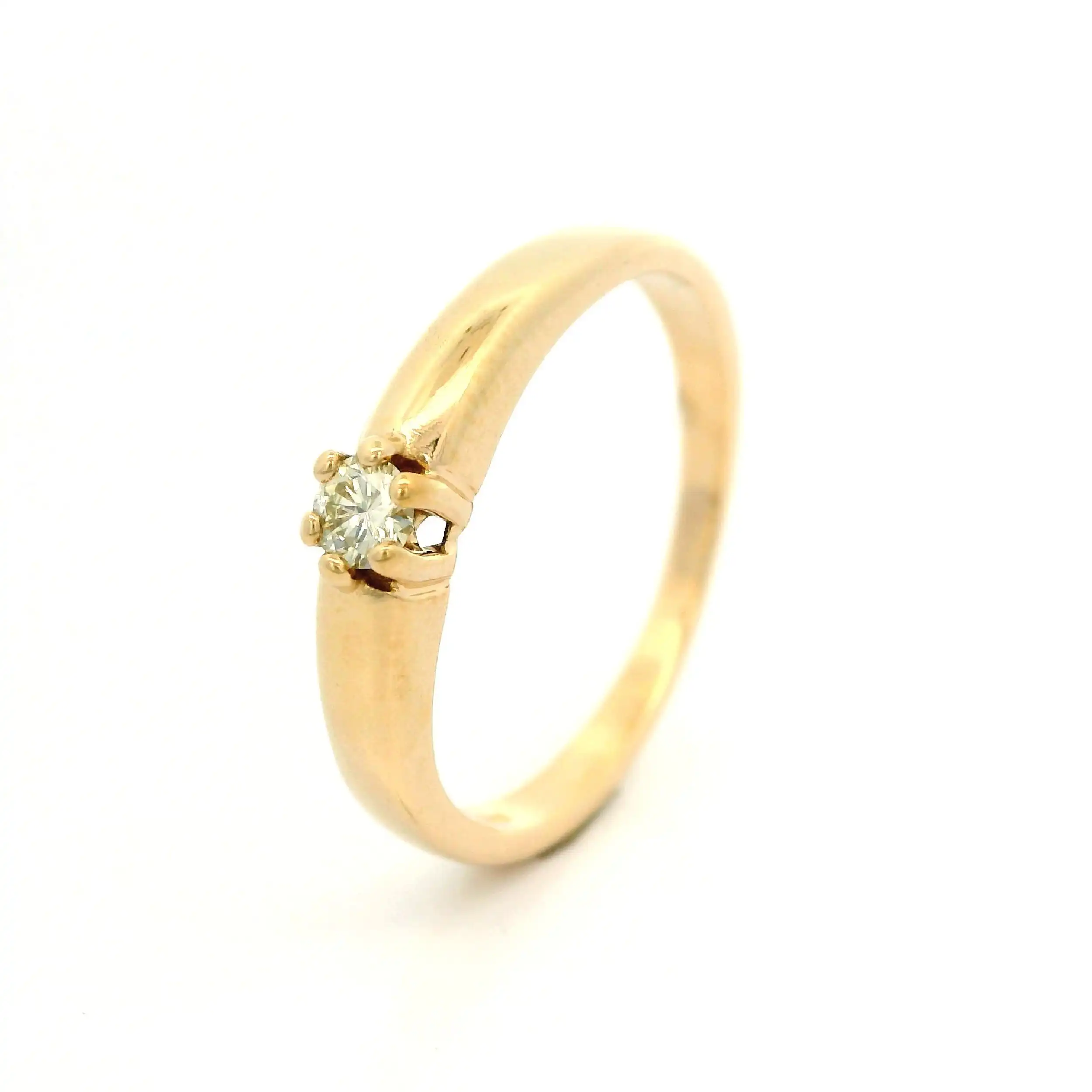 Ring Gelbgold mit Brillant "Christ" Ring Gelbgold mit Brillant "Christ"