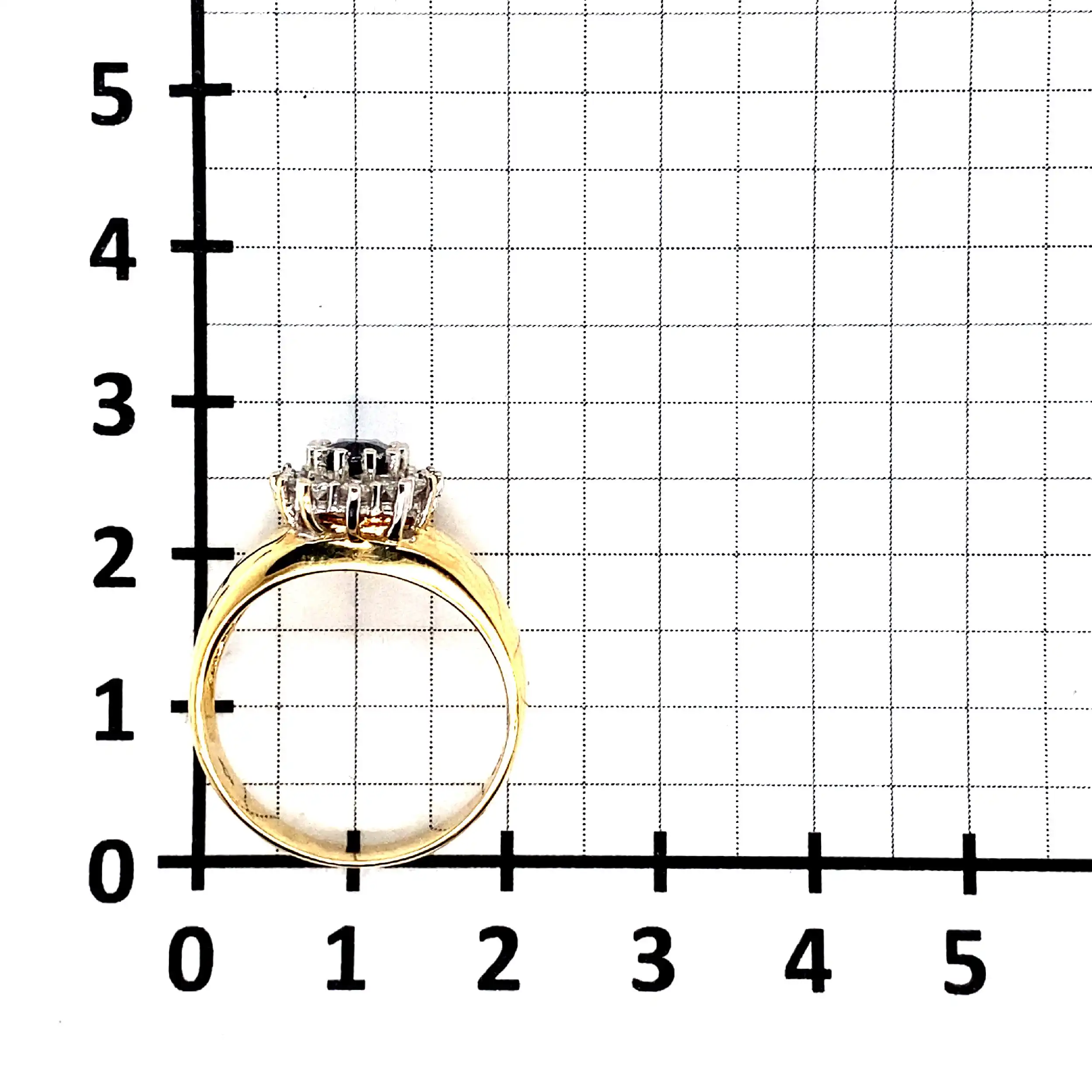 Ring Bicolor mit Saphir und Brillanten Ring Bicolor mit Saphir und Brillanten
