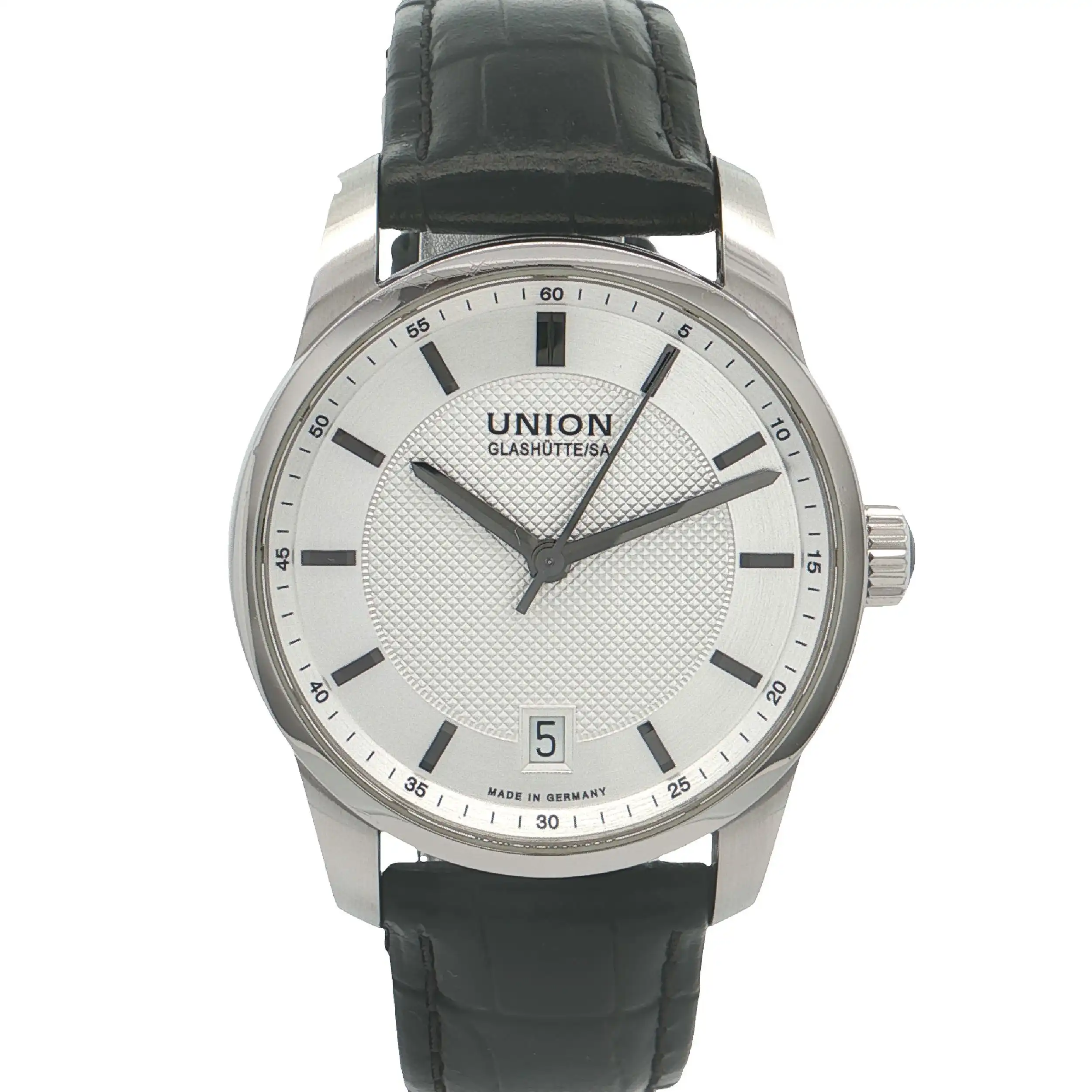 Damenuhr Union Glashütte Seris Date Referenz D004.407A Full Set mit Stahlband