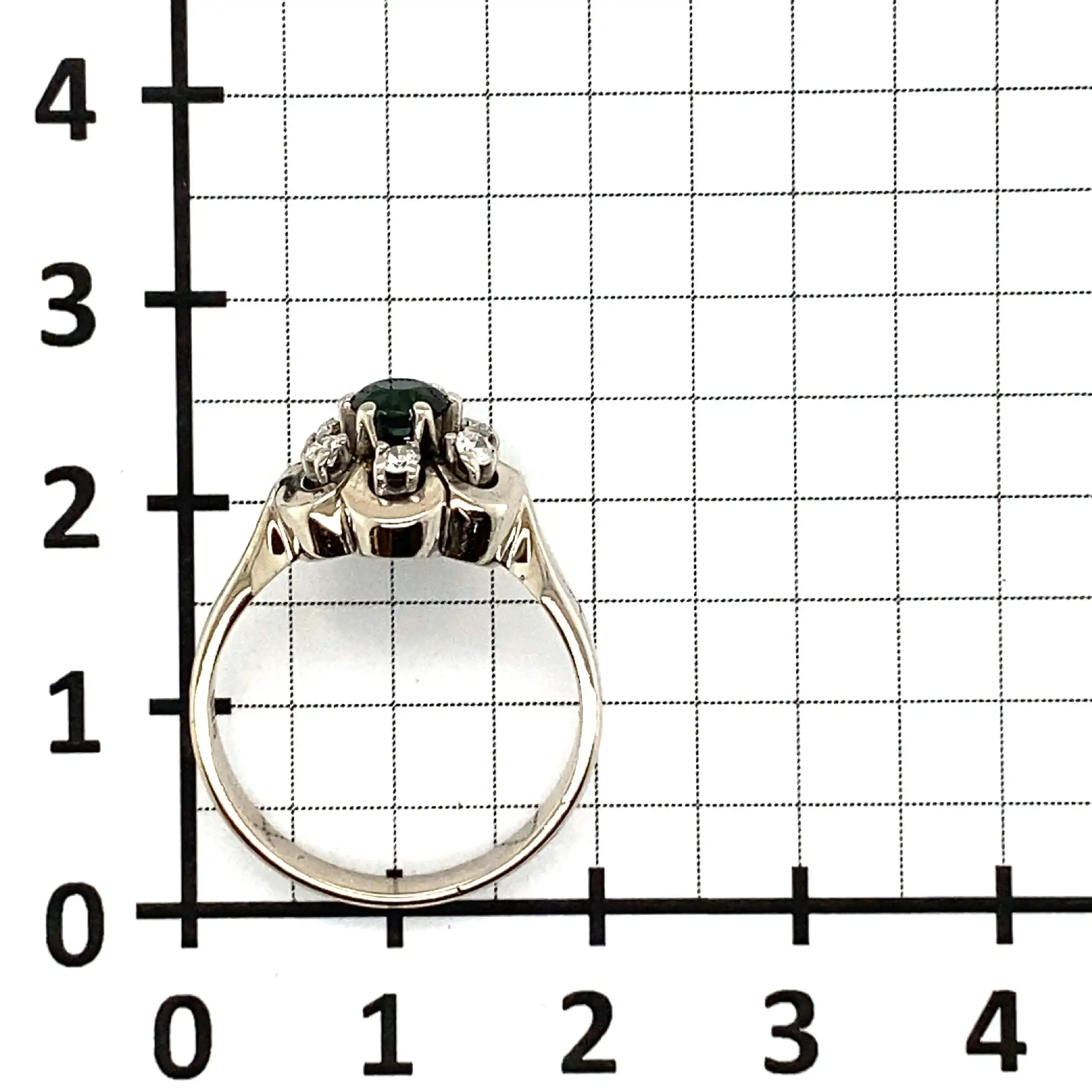 Ring Weißgold mit Saphir & Brillanten