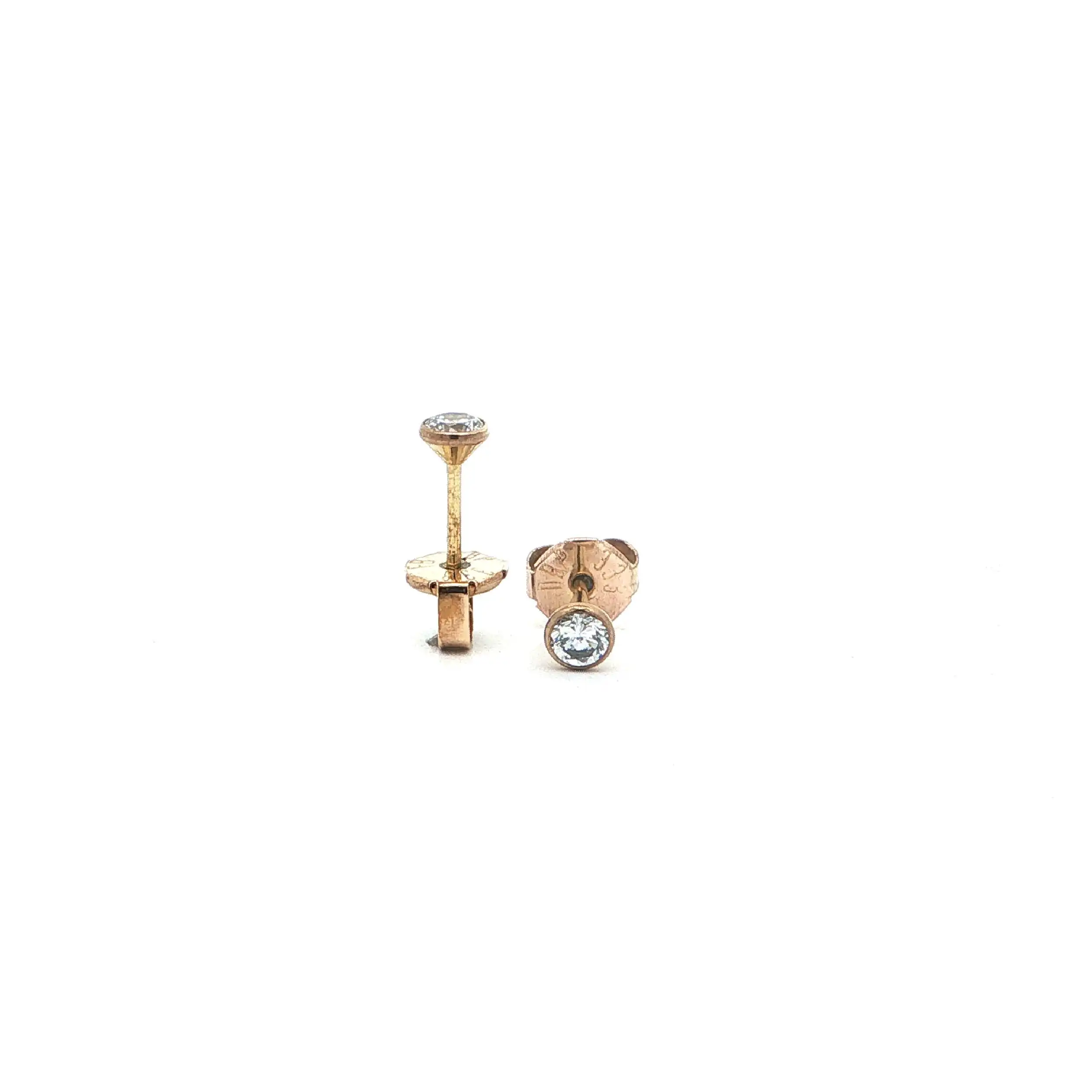 Ohrstecker Gelbgold mit Zirkonia