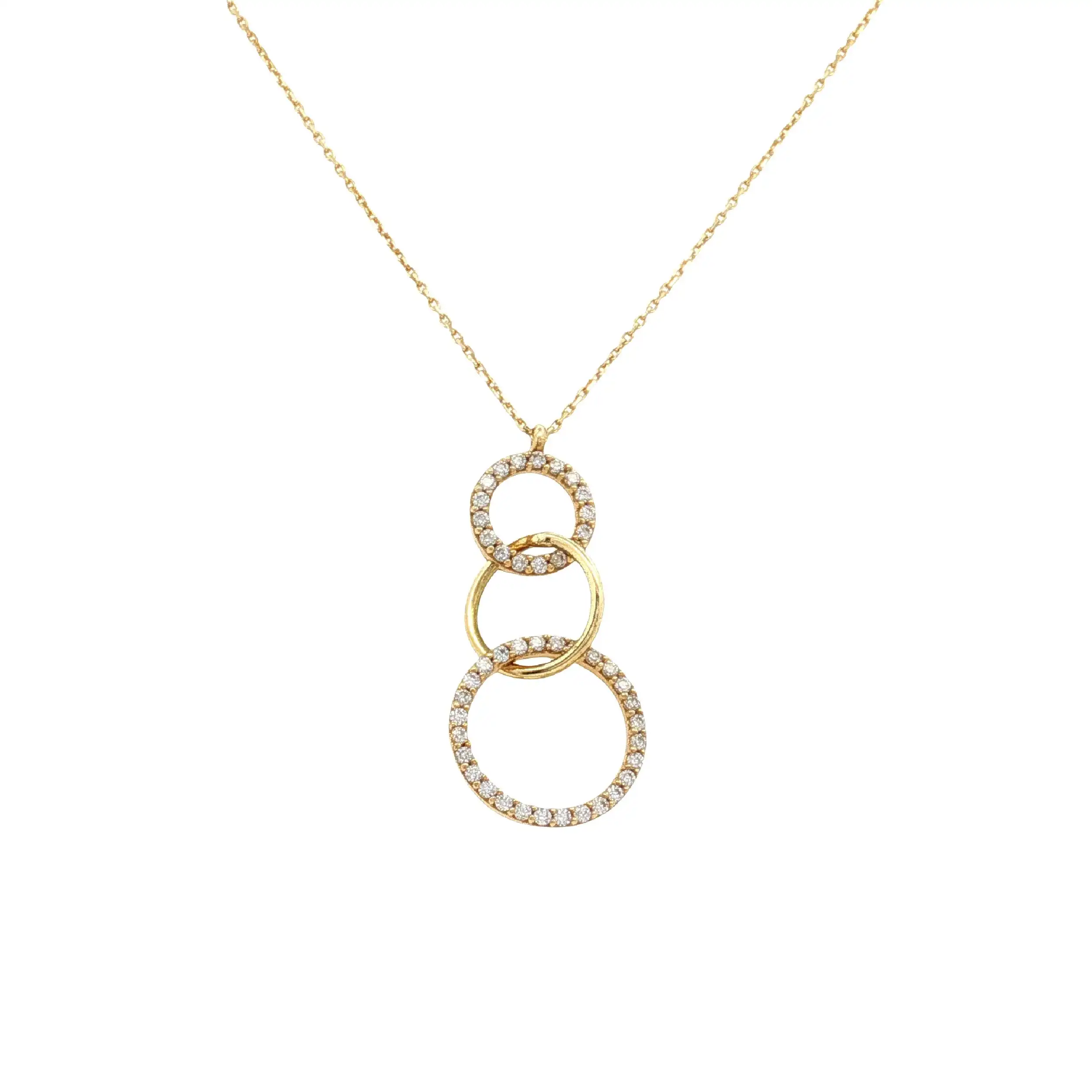 Kette mit Anhänger Gelbgold mit Zirkonia Kette mit Anhänger Gelbgold mit Zirkonia