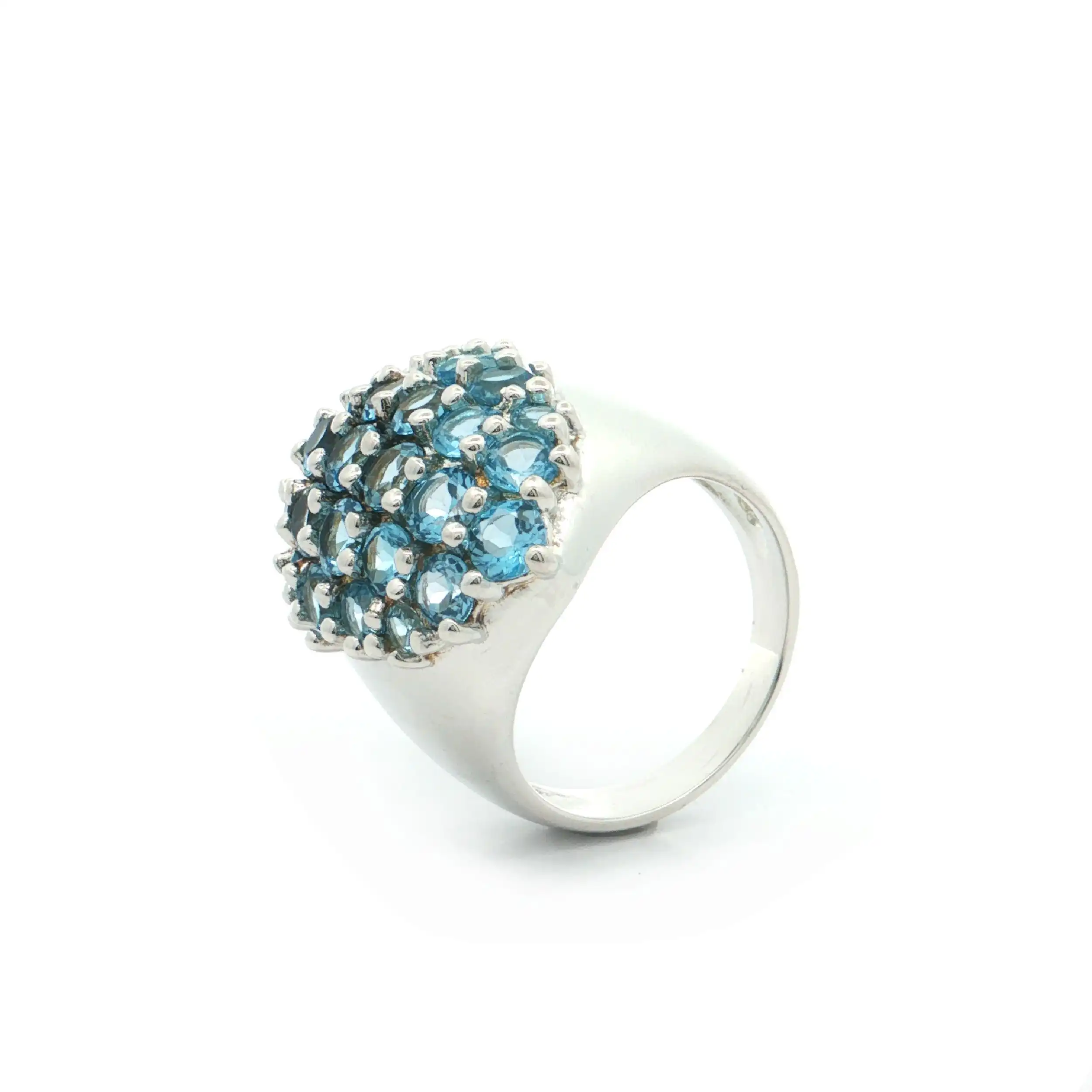 Ring Silber mit blauen Farbsteinen