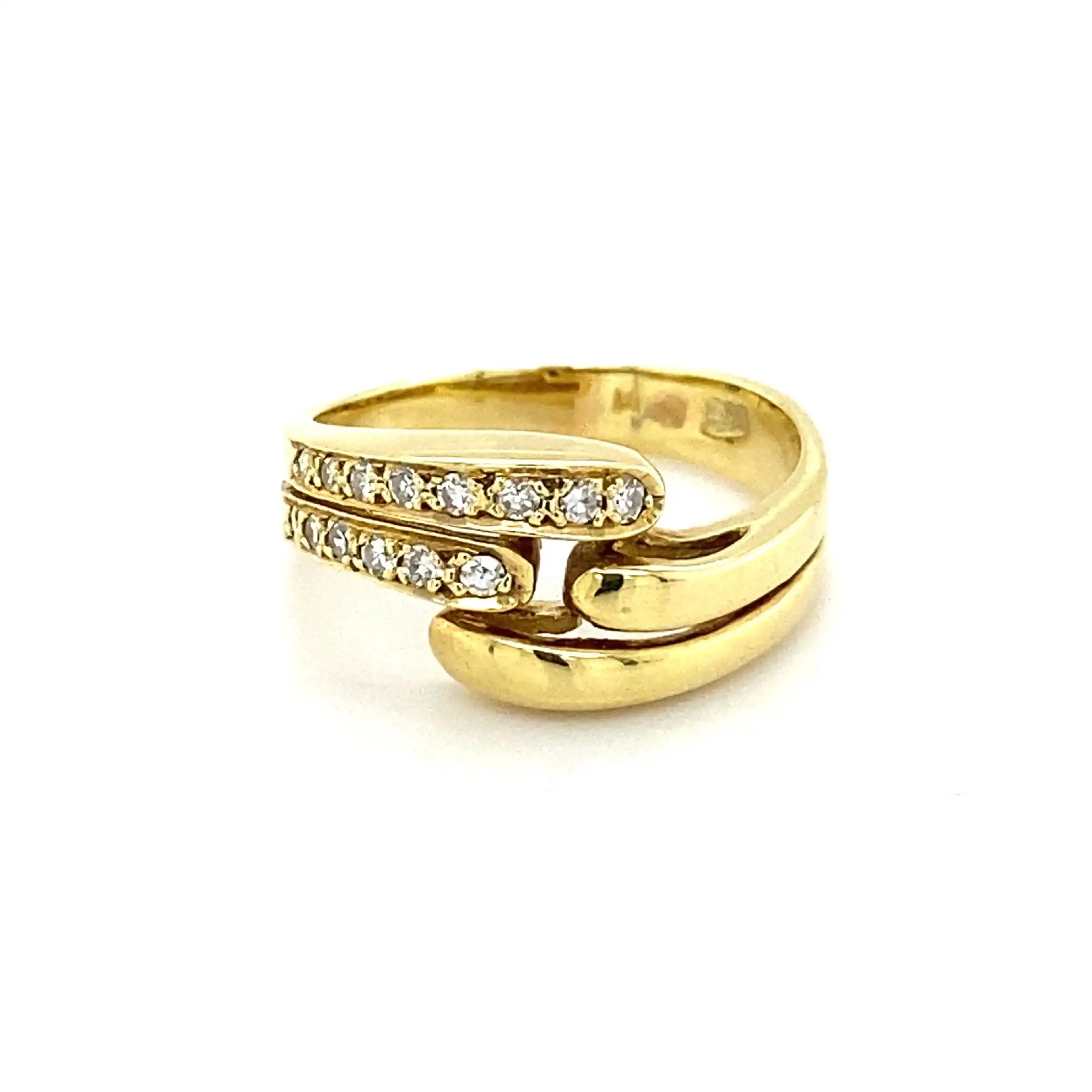 Ring Gelbgold mit Diamanten, graviert mit 0,20ct Ring Gelbgold mit Diamanten, graviert mit 0,20ct