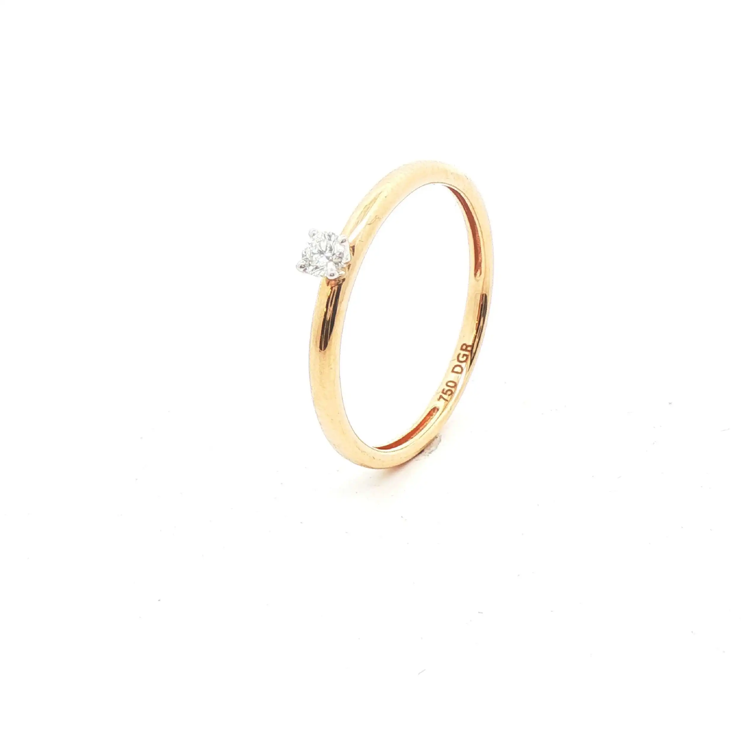 Solitärring Bicolor mit Brillant 0,09ct Solitärring Bicolor mit Brillant 0,09ct