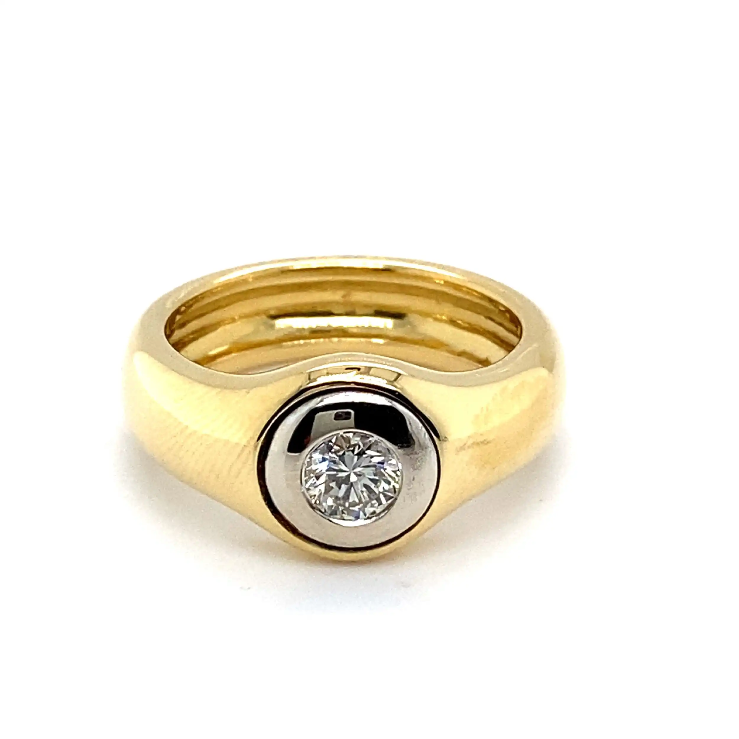 Ring Bicolor mit Brillant Ring Bicolor mit Brillant