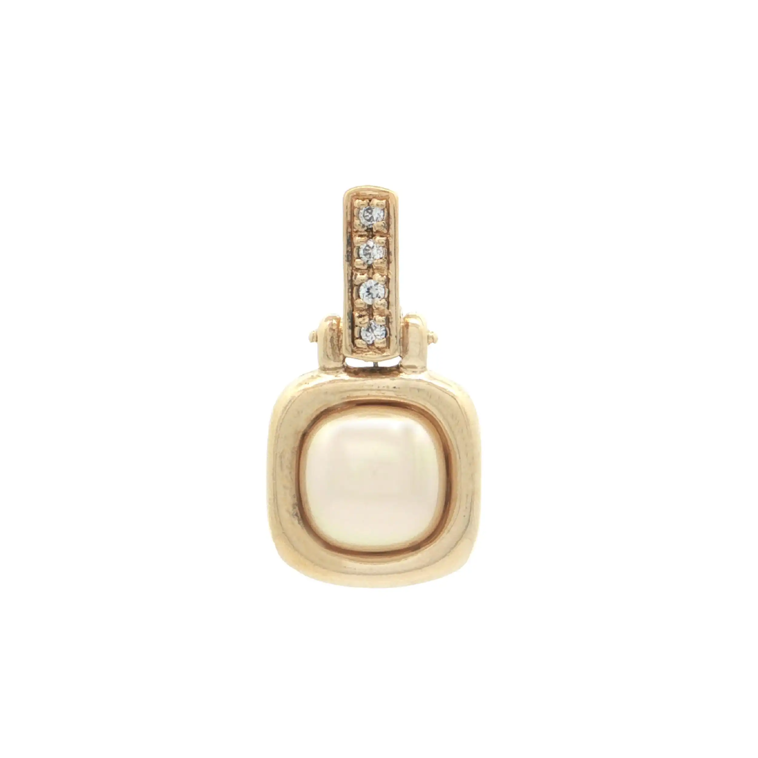 Anhänger/Clip Silber vergoldet mit Perle und Zirkonia Anhänger/Clip Silber vergoldet mit Perle und Zirkonia