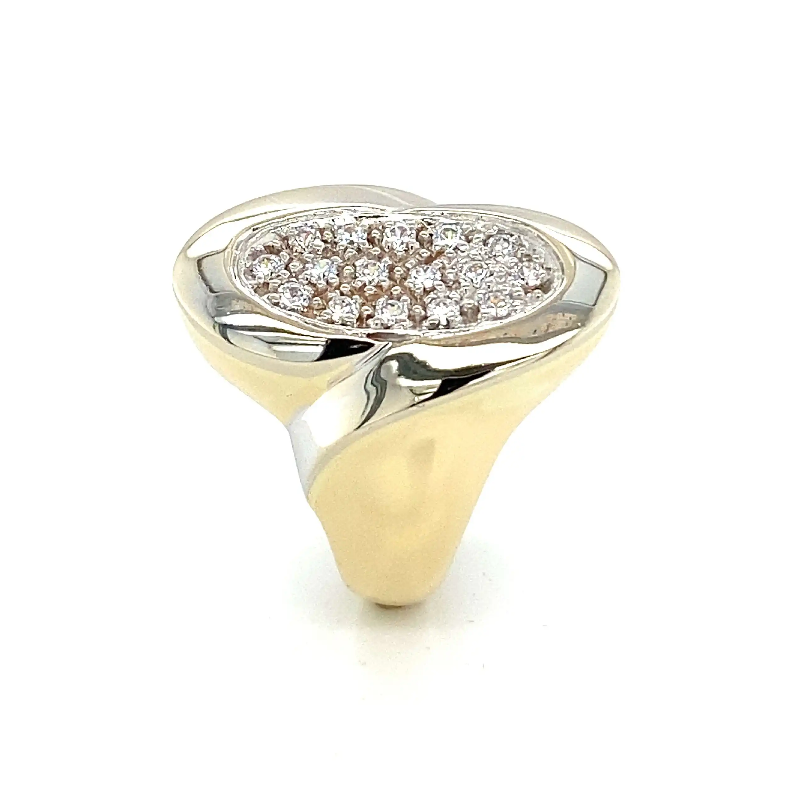 Ring Bicolor mit Zirkonia Ring Bicolor mit Zirkonia
